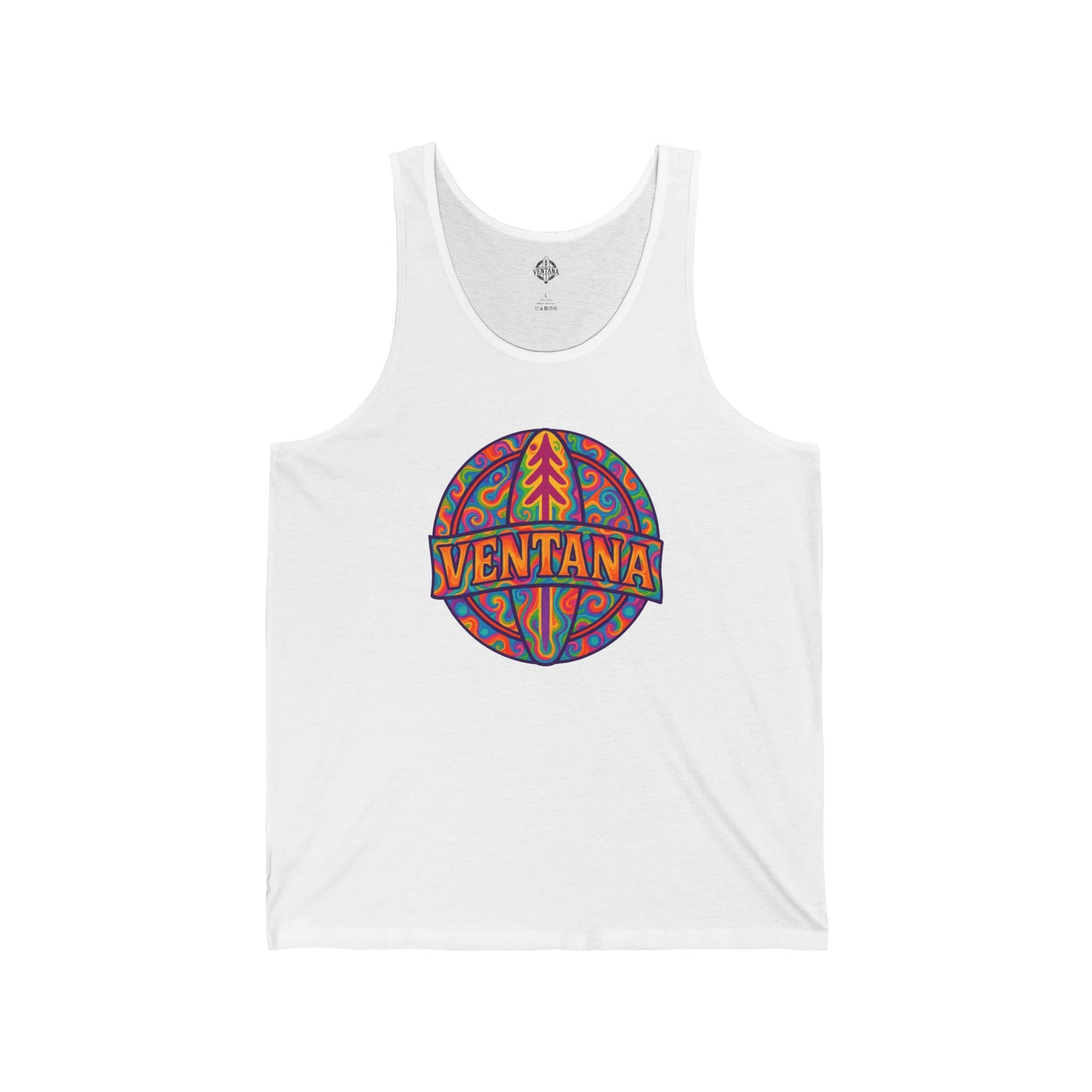 Ventana Psychedelic Treefish Logo - Cotton Jersey Tank Top Unisex