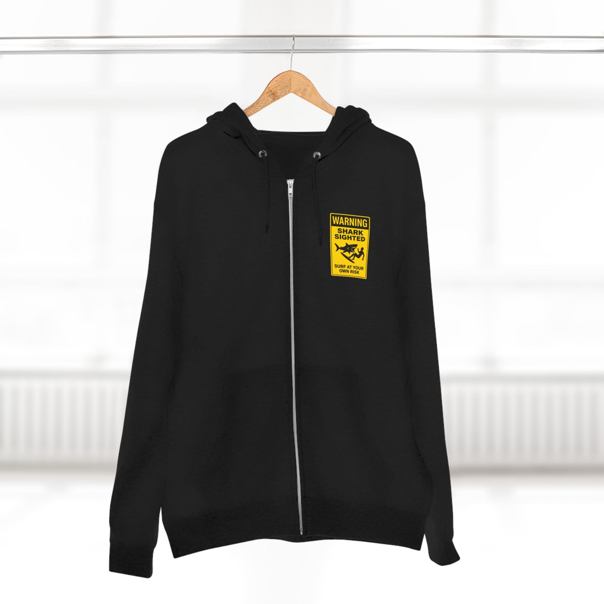 Shark Sighted Unisex - Zip Cotton Blend Fleece Hoodie
