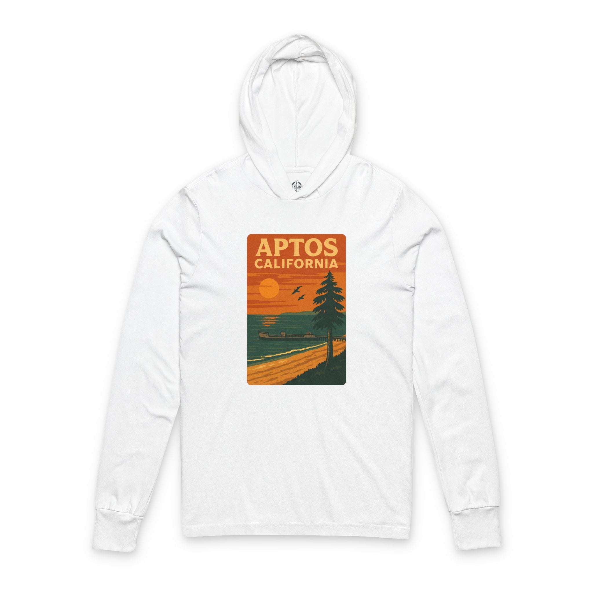 Aptos California Sunset Unisex - Cotton Long Sleeve Hooded T-Shirt