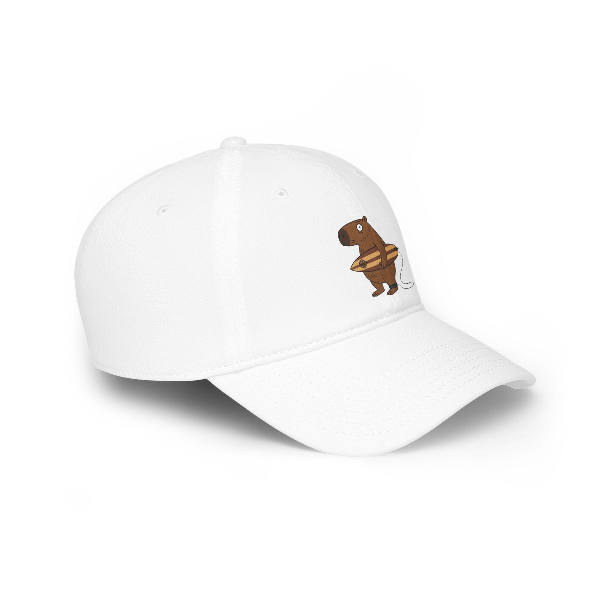 Capybara Surfer - 100% Cotton Baseball Cap
