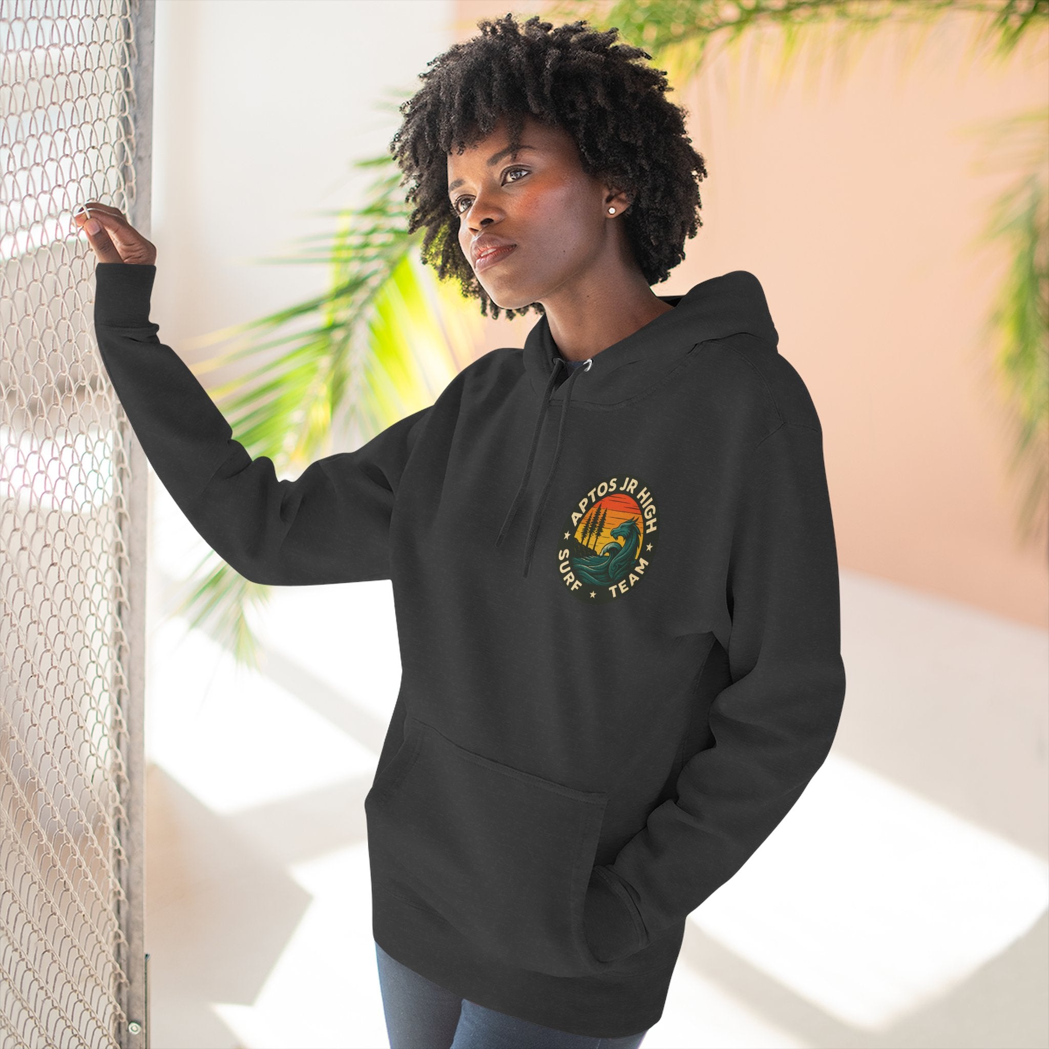 Aptos Junior High Surf Team Unisex - Pull-Over Cotton Blend Fleece Hoodie