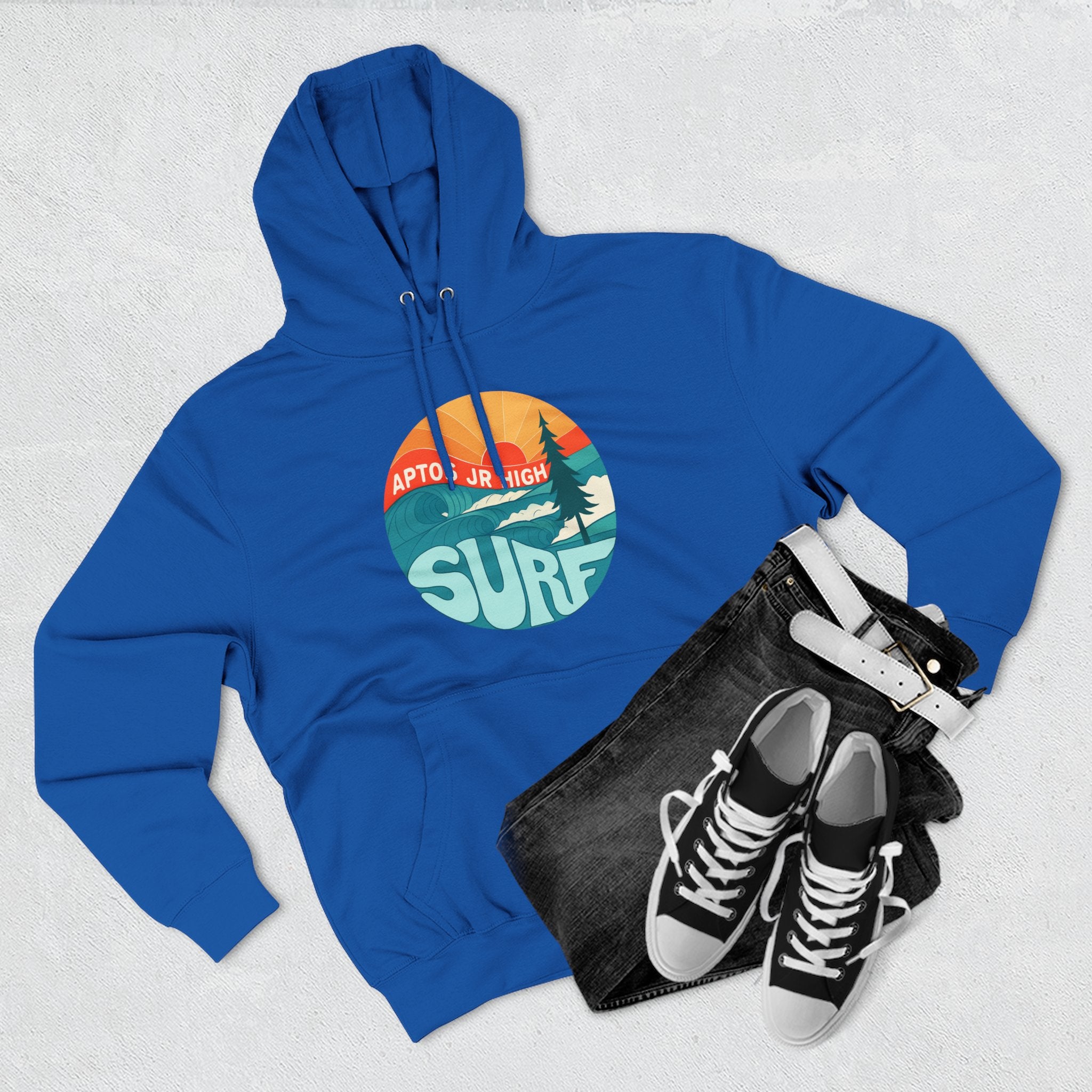 Aptos Junior High Surf Team Sunset Unisex - Pull-Over Cotton Blend Fleece Hoodie