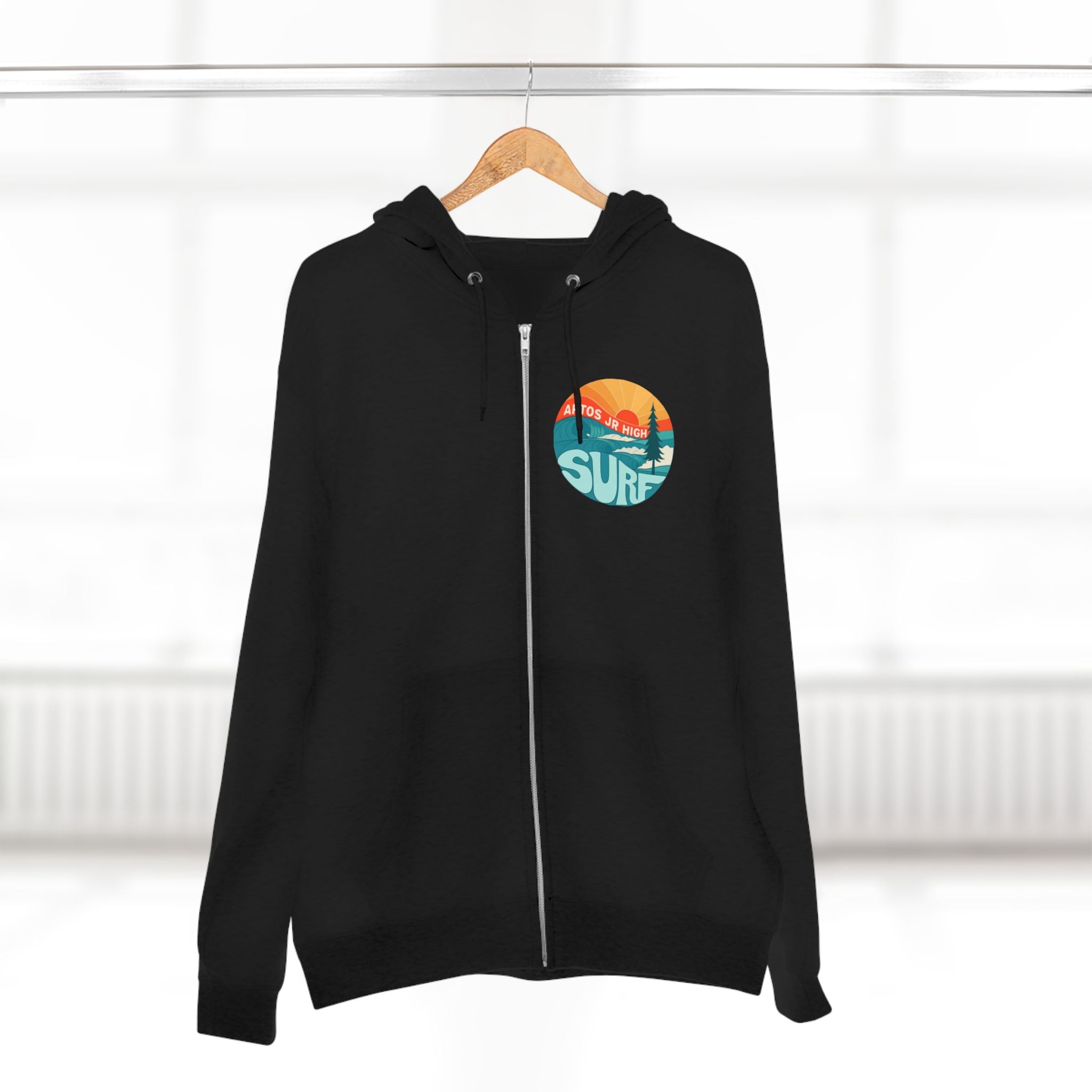 Aptos Junior High Surf Team Sunset Unisex - Zip Cotton Blend Fleece Hoodie