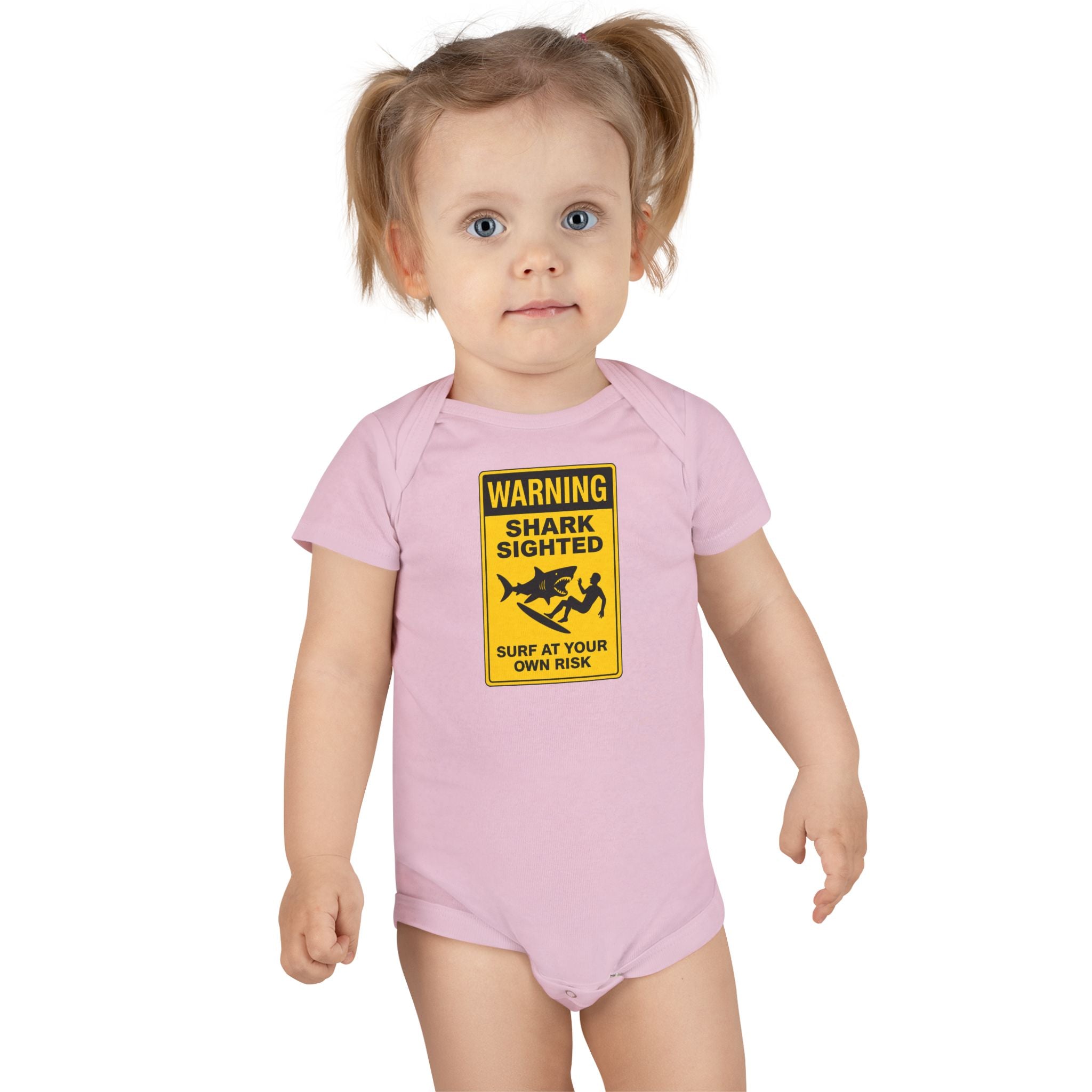 Shark Sighted - Baby Short Sleeve 100% Cotton Onesie