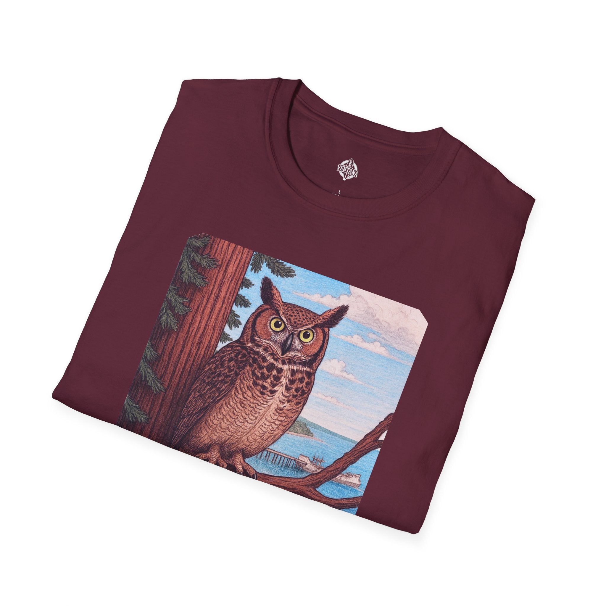 Aptos California Aptosia Owl Unisex - U.S. Cotton T-Shirt