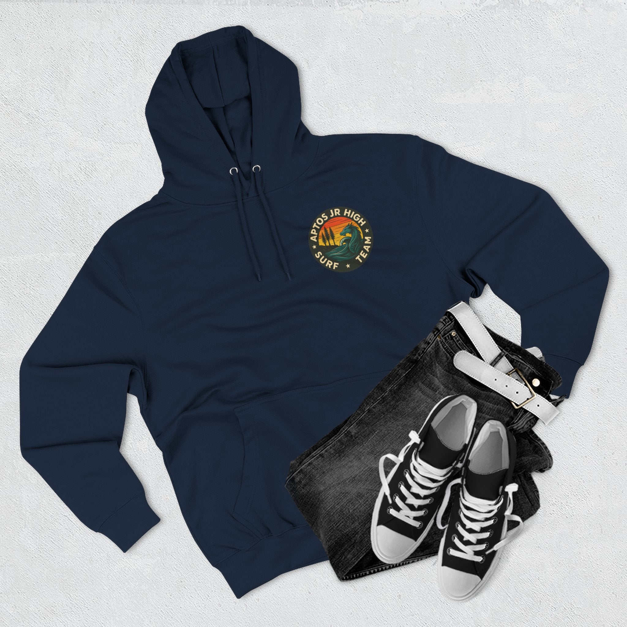 Aptos Junior High Surf Team Unisex - Pull-Over Cotton Blend Fleece Hoodie