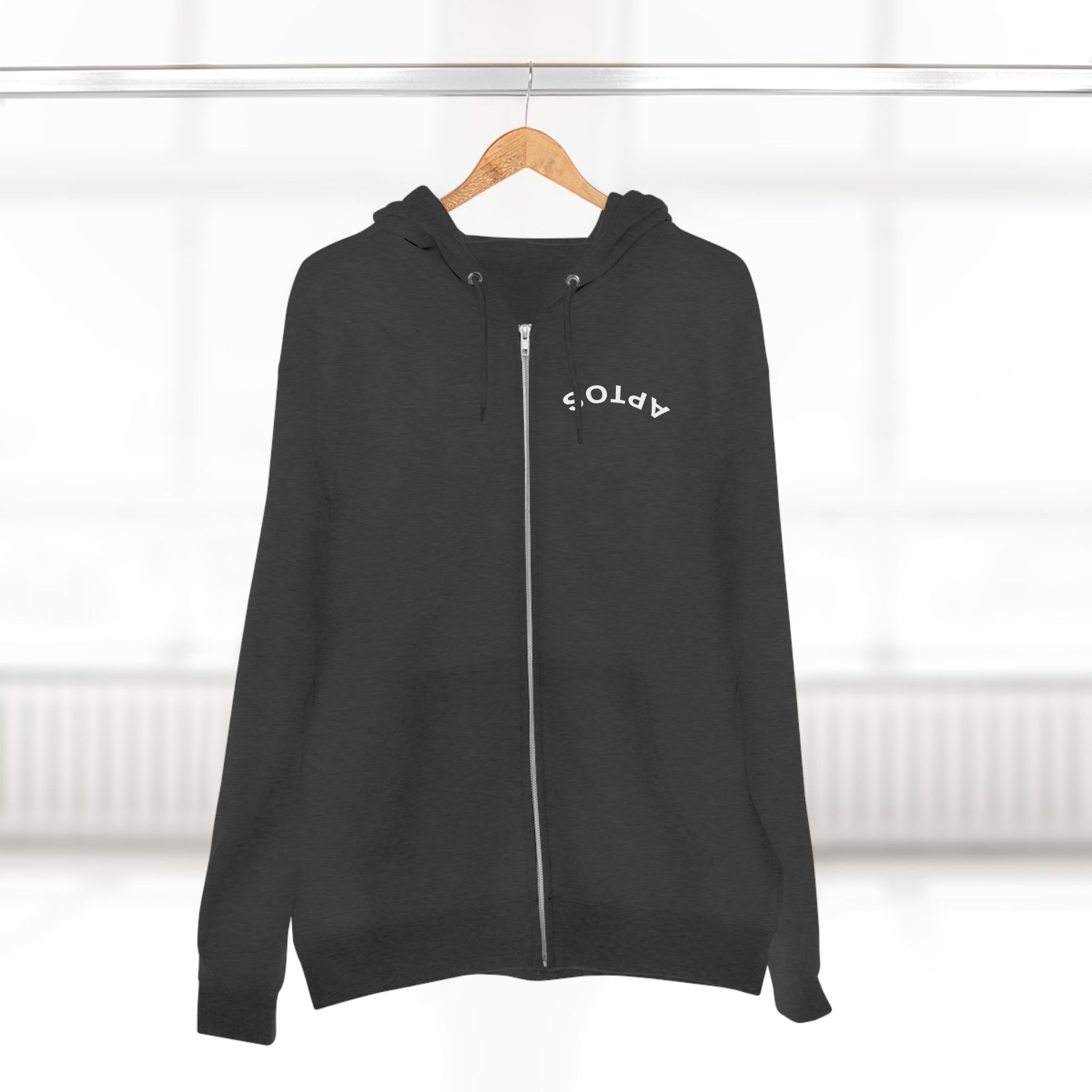 Aptos California Upside Down Unisex - Zip Cotton Blend Fleece Hoodie