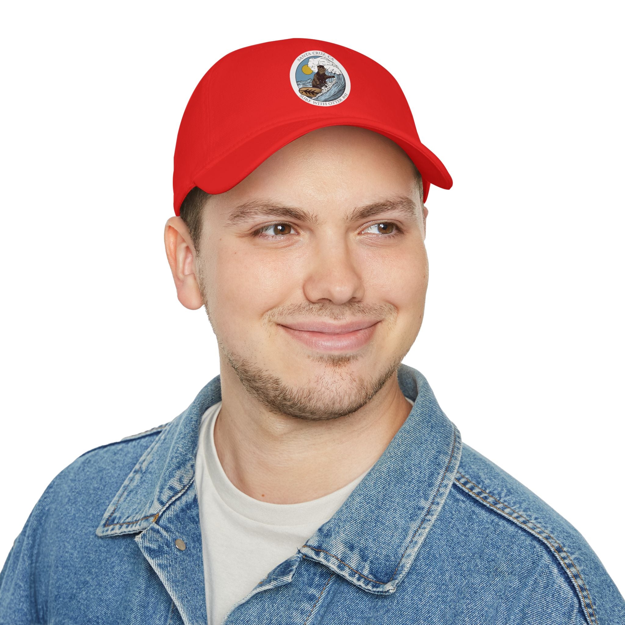 Surf with Otter 841 by Thiago Bianchini - 100% Cotton Baseball Cap