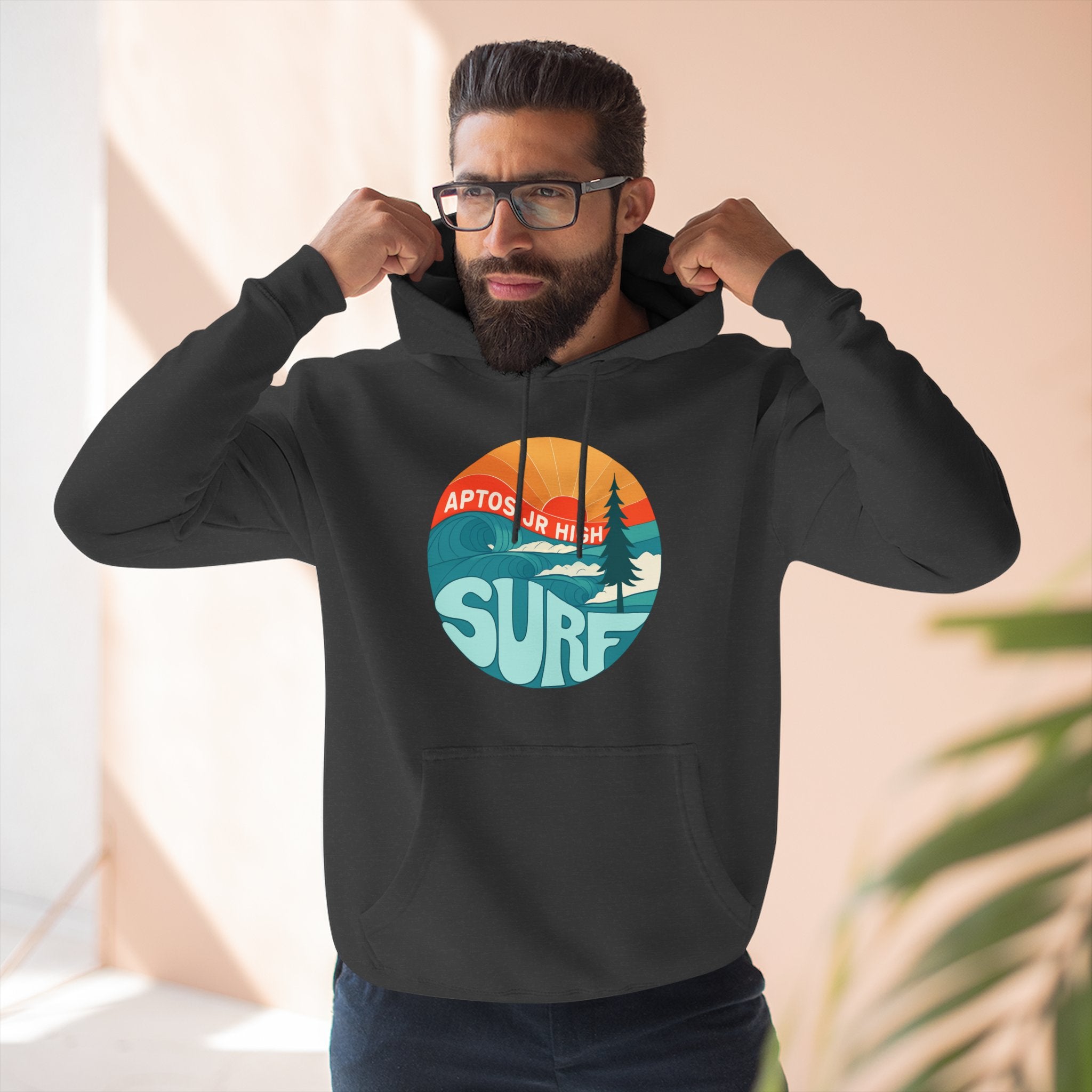 Aptos Junior High Surf Team Sunset Unisex - Pull-Over Cotton Blend Fleece Hoodie