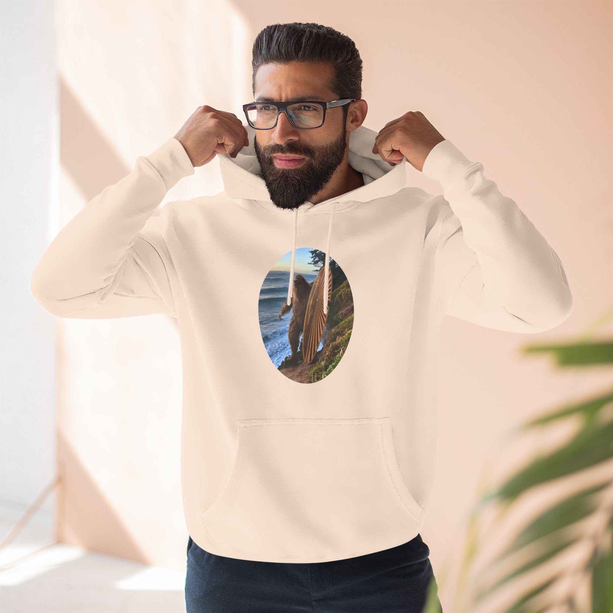 Ventana Real Surfsquatch Unisex - Pull-Over Cotton Blend Fleece Hoodie
