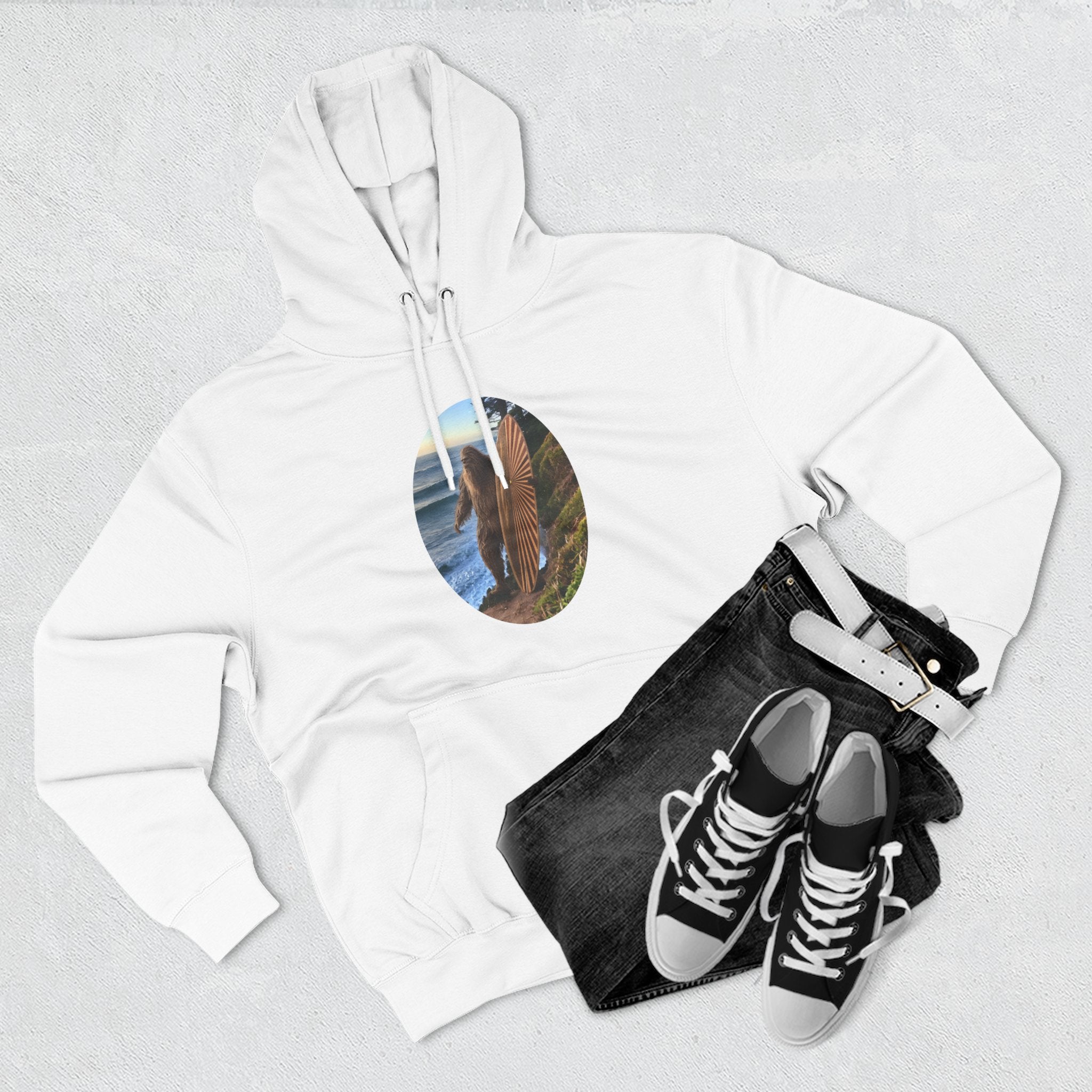 Ventana Real Surfsquatch Unisex - Pull-Over Cotton Blend Fleece Hoodie