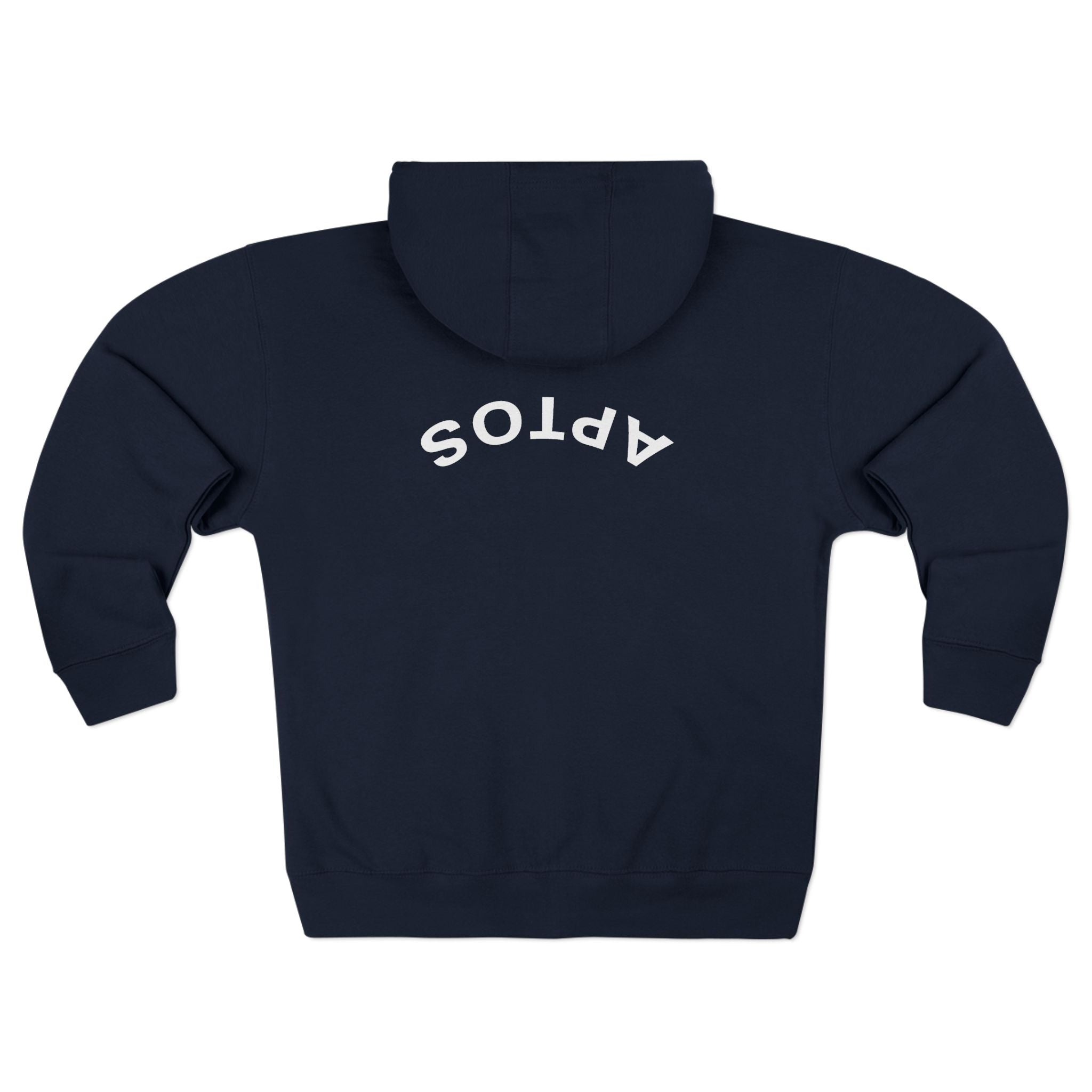 Aptos California Upside Down Unisex - Zip Cotton Blend Fleece Hoodie