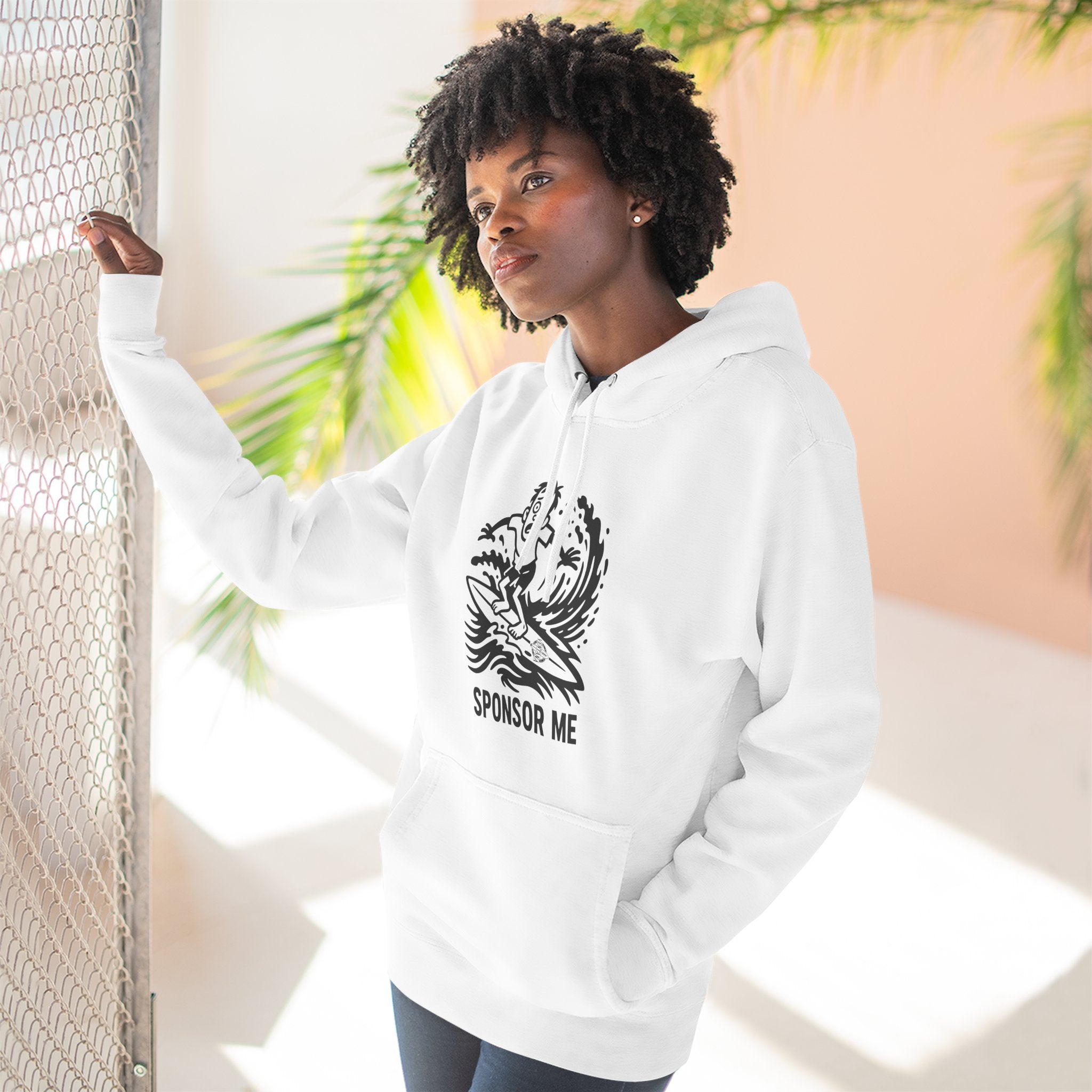 Sponsor Me Unisex - Pull-Over Cotton Blend Fleece Hoodie