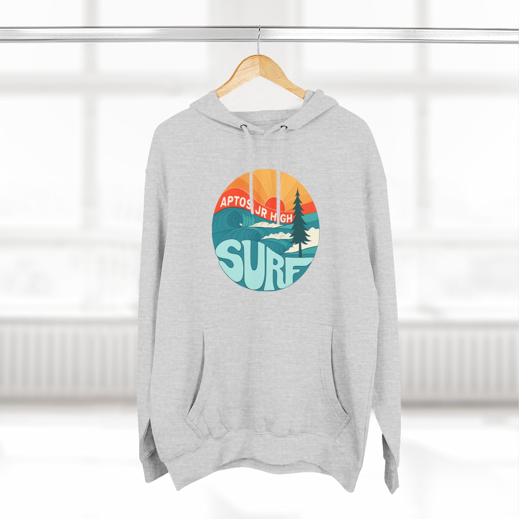 Aptos Junior High Surf Team Sunset Unisex - Pull-Over Cotton Blend Fleece Hoodie