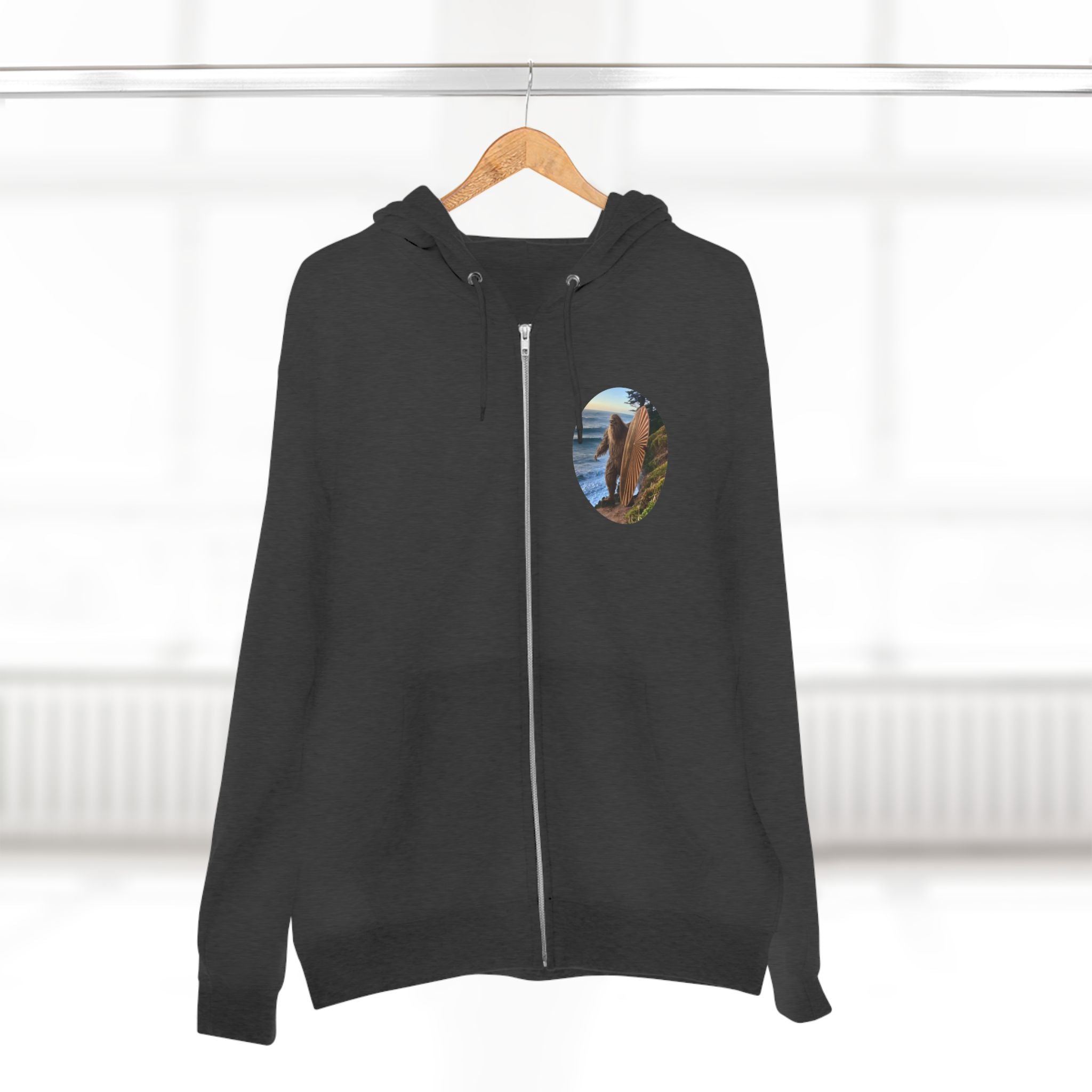Ventana Real Surfsquatch Unisex - Zip Cotton Blend Fleece Hoodie