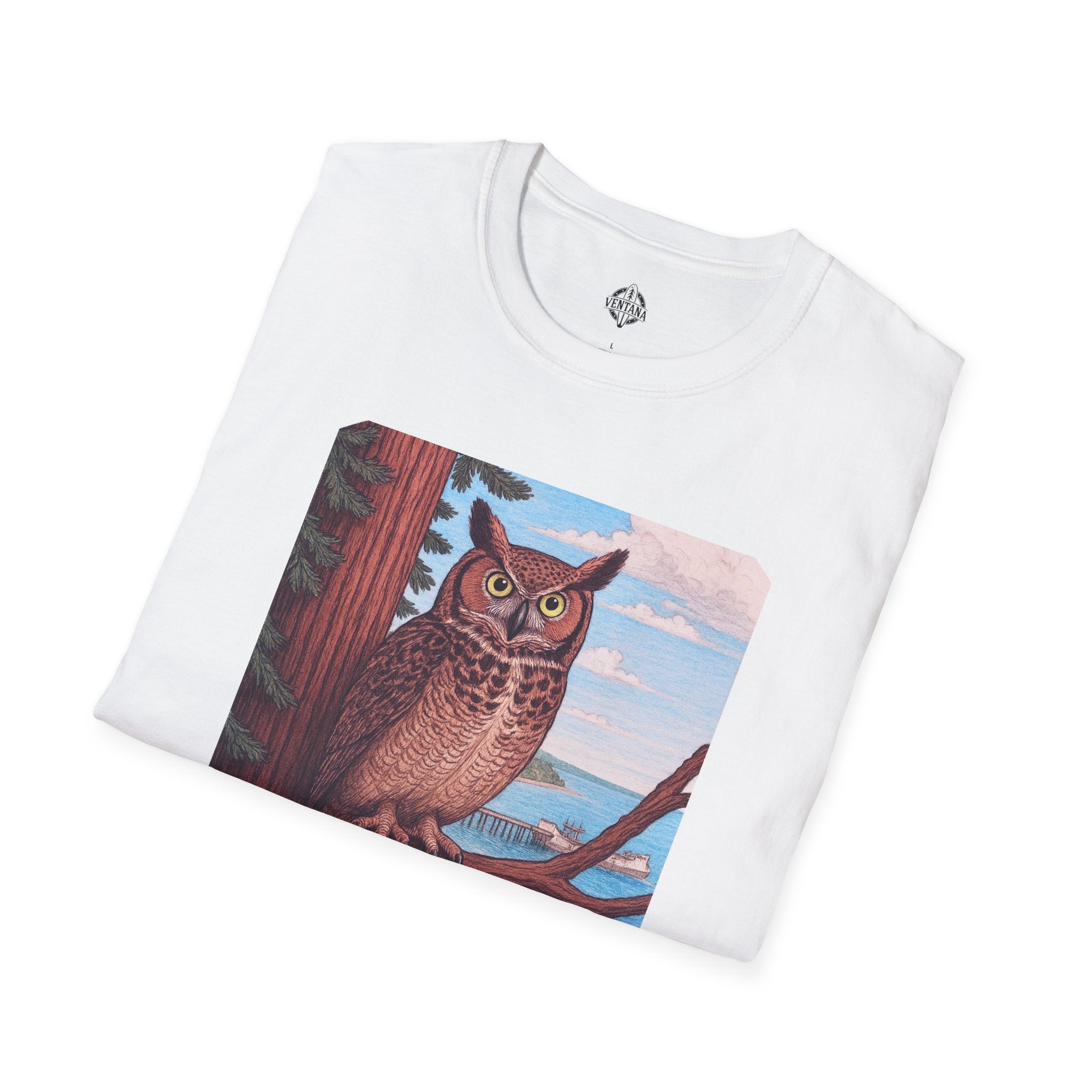 Aptos California Aptosia Owl Unisex - U.S. Cotton T-Shirt