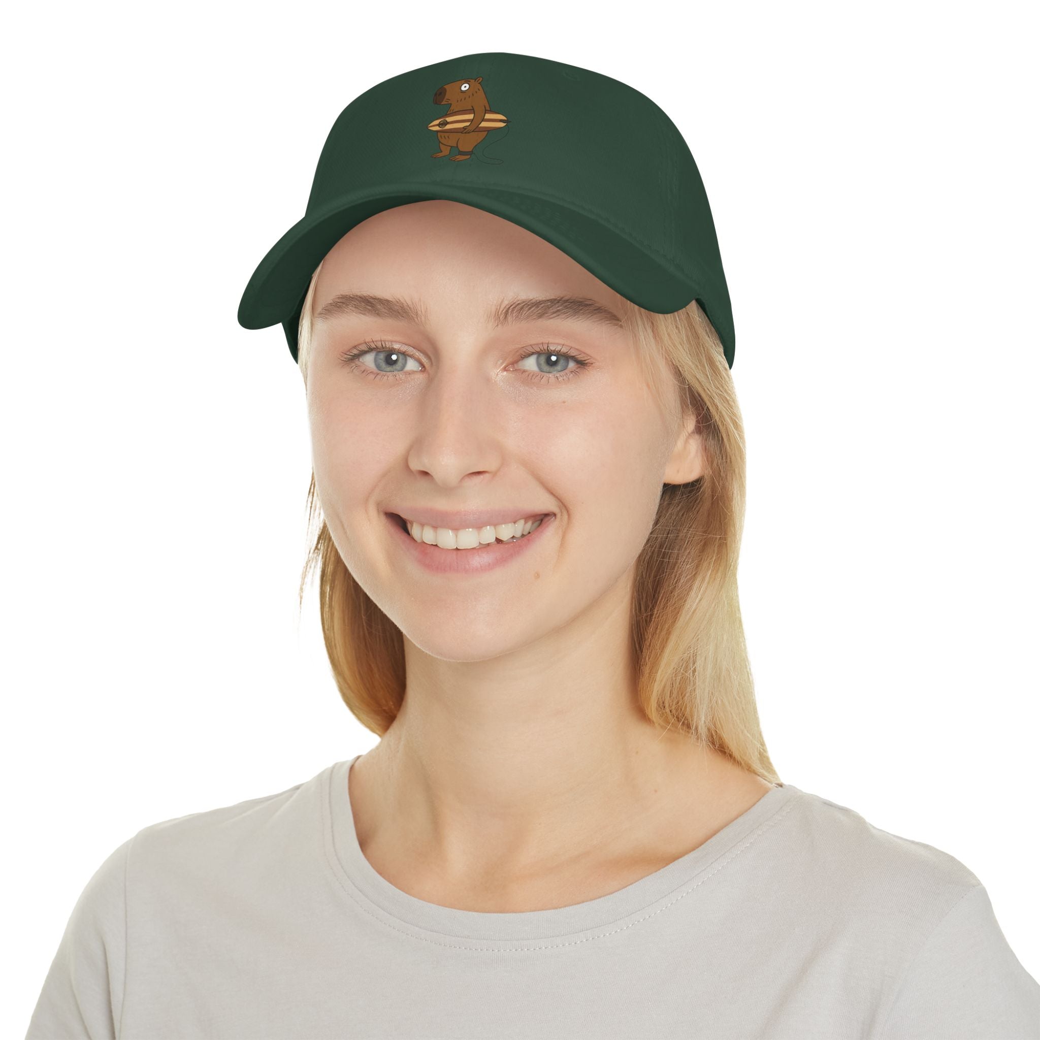 Capybara Surfer - 100% Cotton Baseball Cap
