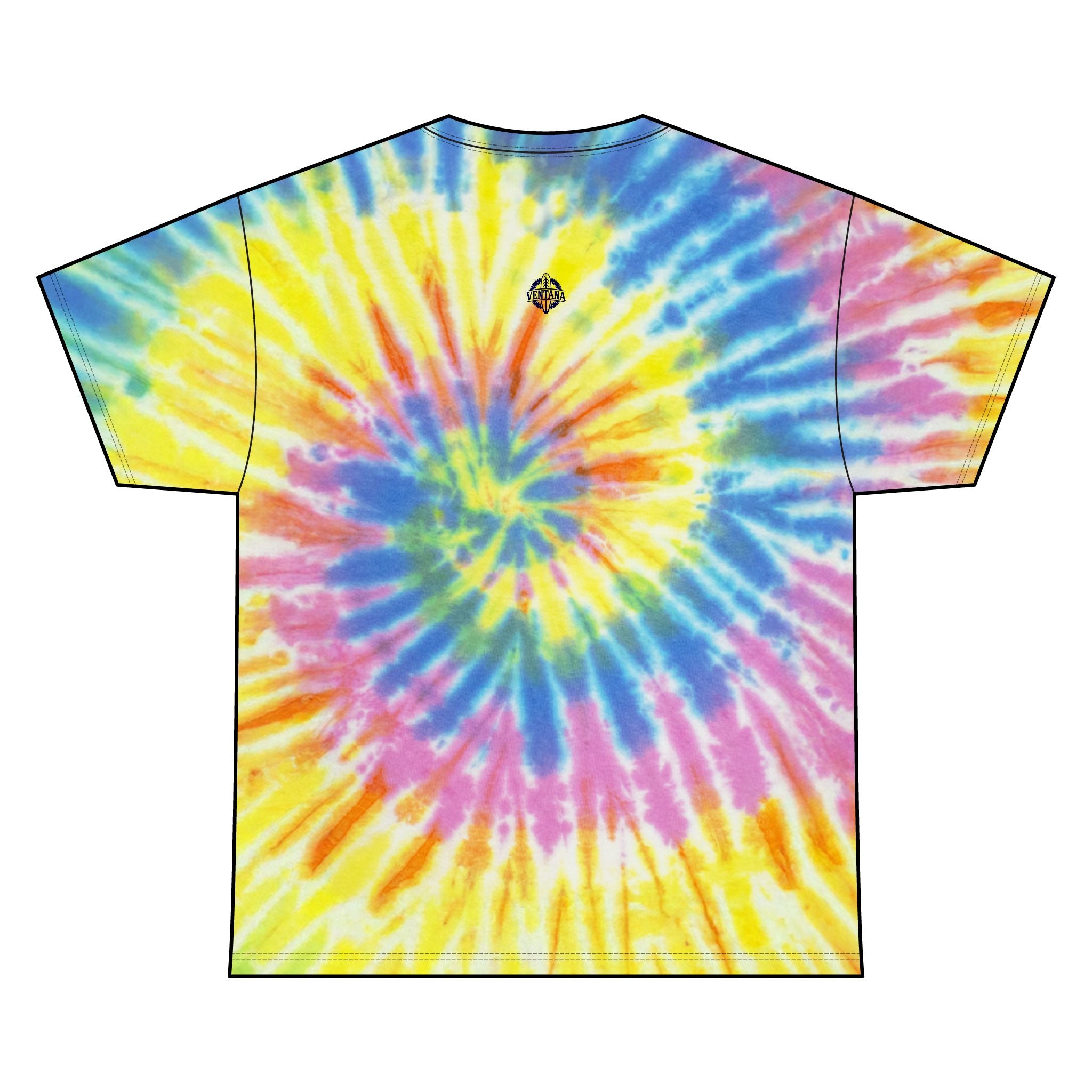Ventana Psychedelic Treefish Logo Tie Dye Unisex - 100% Cotton T-Shirt