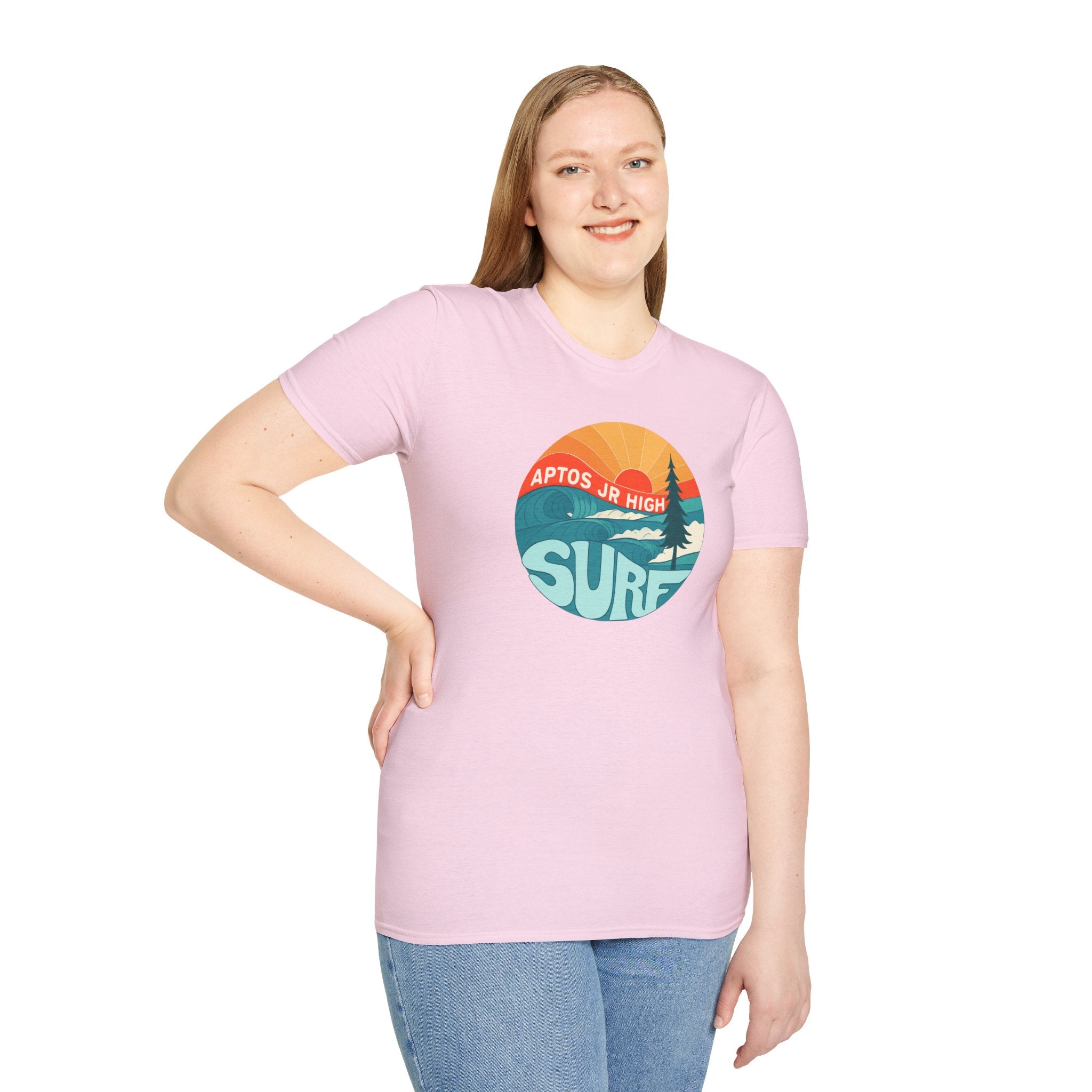 Aptos Junior High Surf Team Sunset Unisex - U.S. Cotton T-Shirt