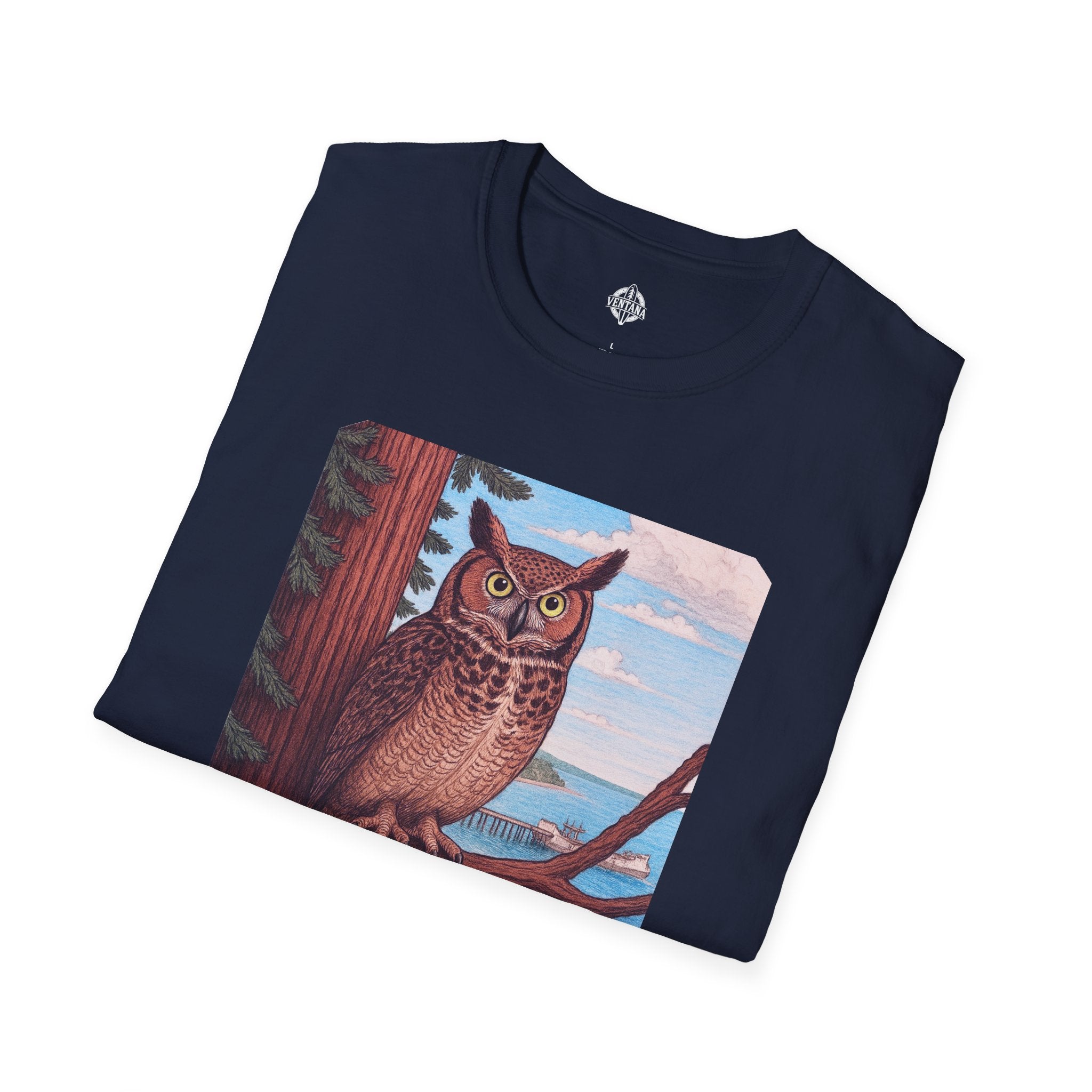 Aptos California Aptosia Owl Unisex - U.S. Cotton T-Shirt