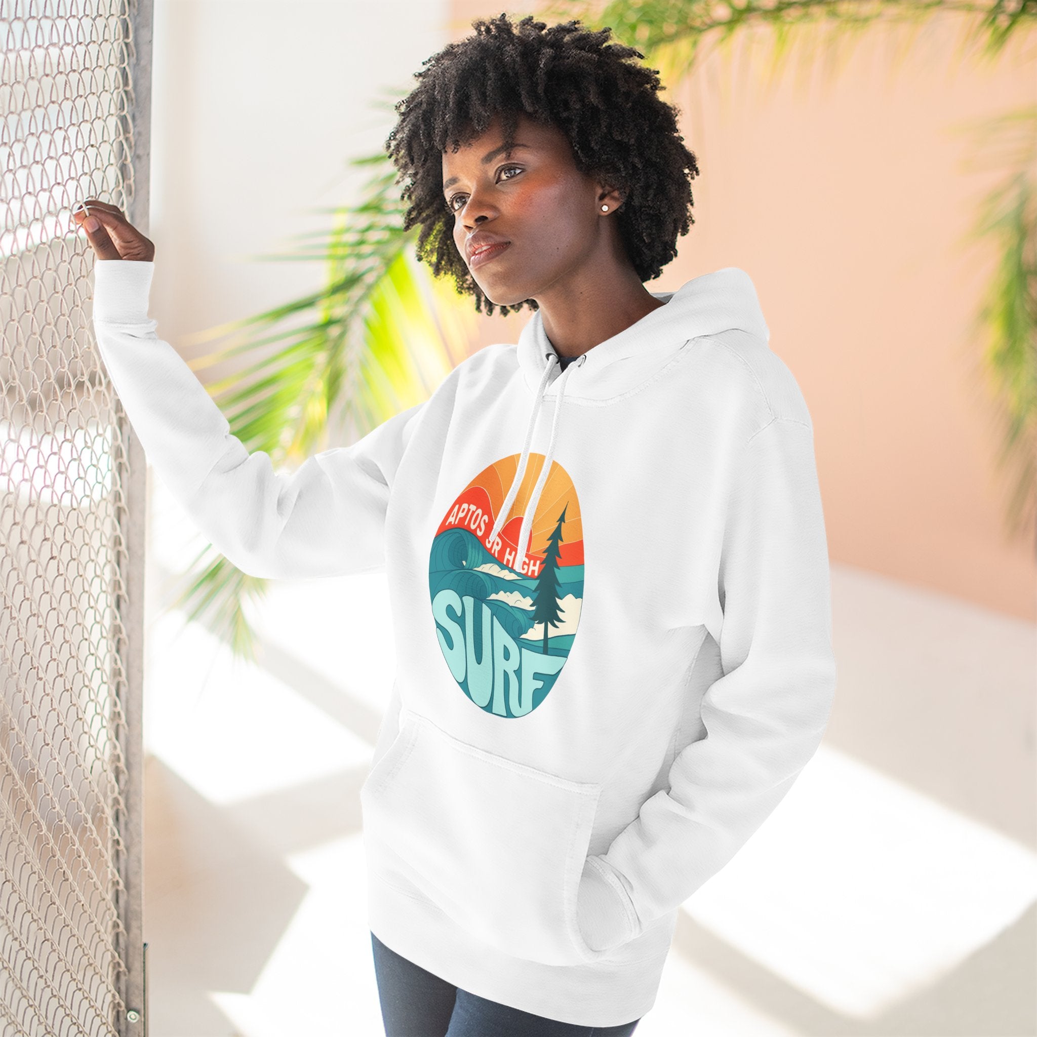 Aptos Junior High Surf Team Sunset Unisex - Pull-Over Cotton Blend Fleece Hoodie