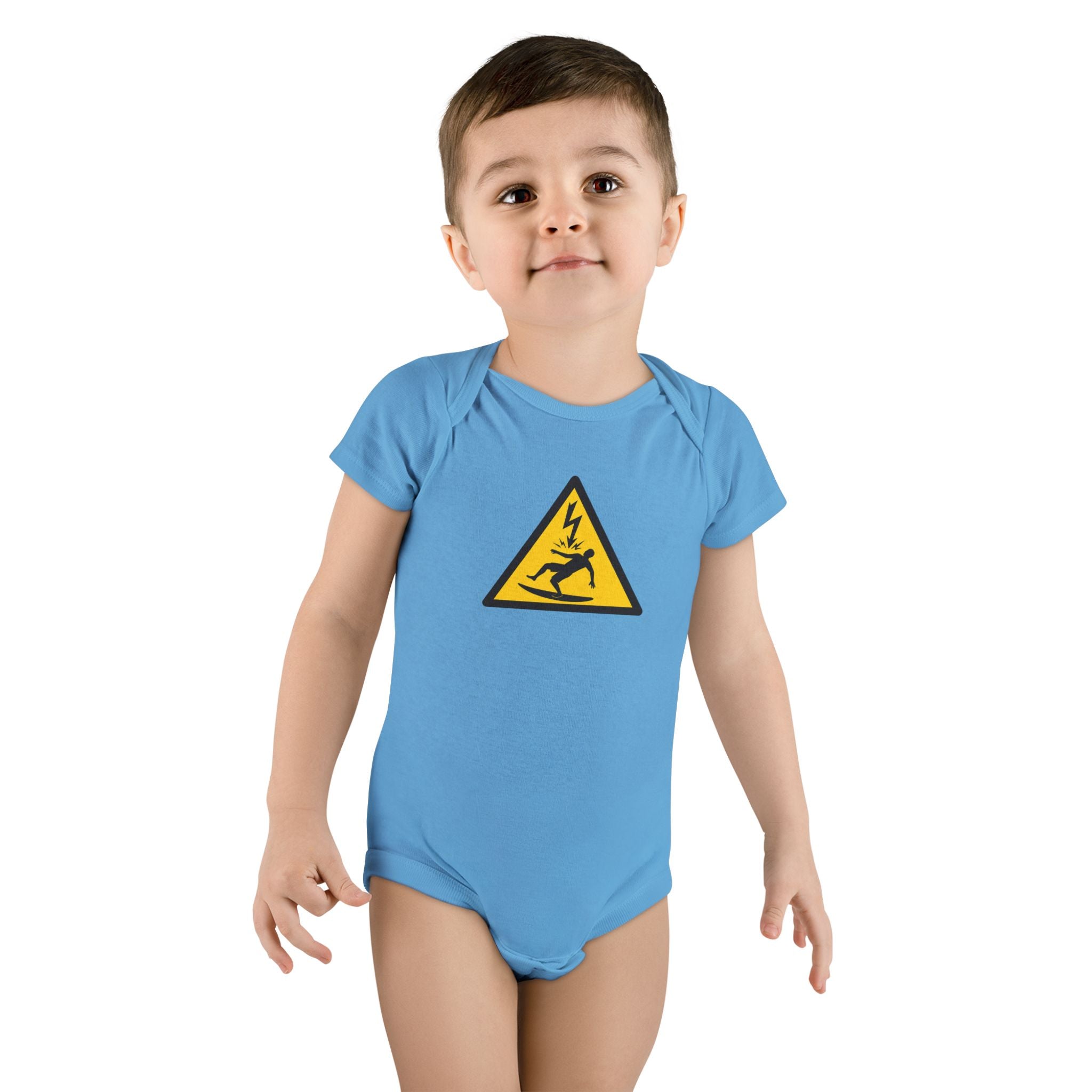 Electric Surfer - Baby Short Sleeve 100% Cotton Onesie