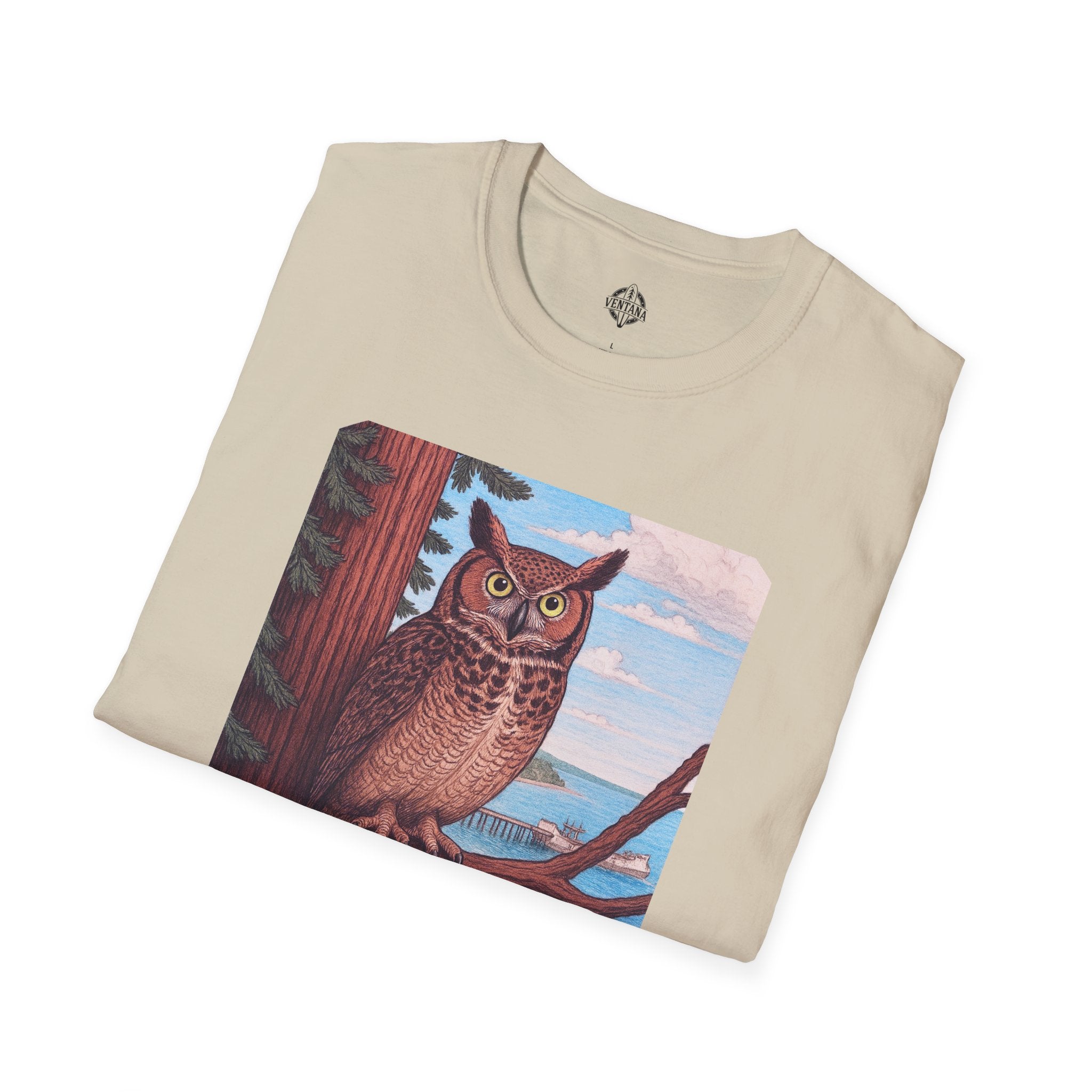 Aptos California Aptosia Owl Unisex - U.S. Cotton T-Shirt