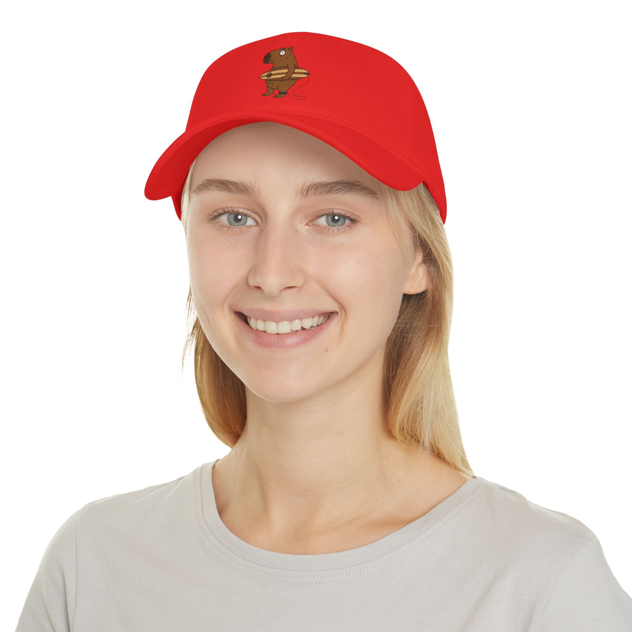 Capybara Surfer - 100% Cotton Baseball Cap