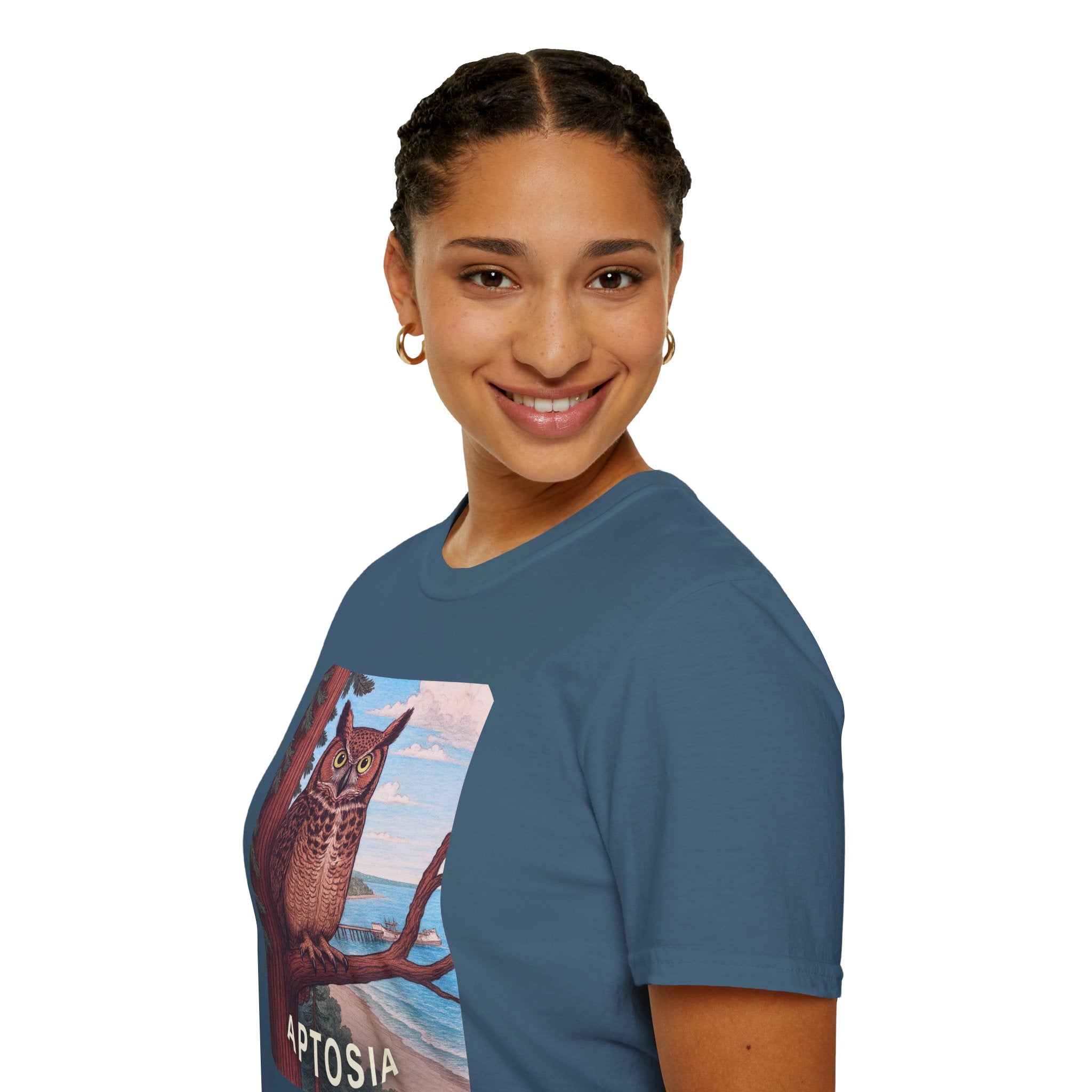 Aptos California Aptosia Owl Unisex - U.S. Cotton T-Shirt