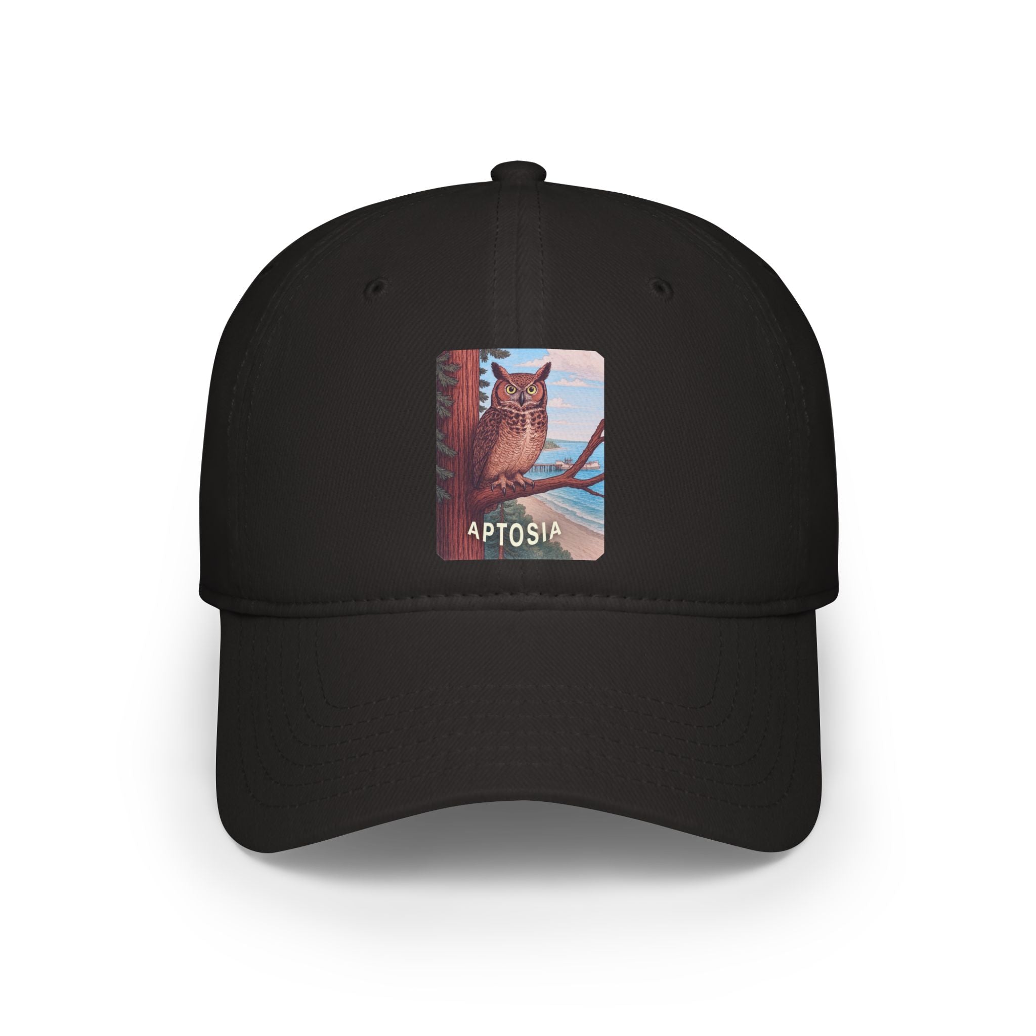 Aptos California Aptosia Owl - 100% Cotton Baseball Cap
