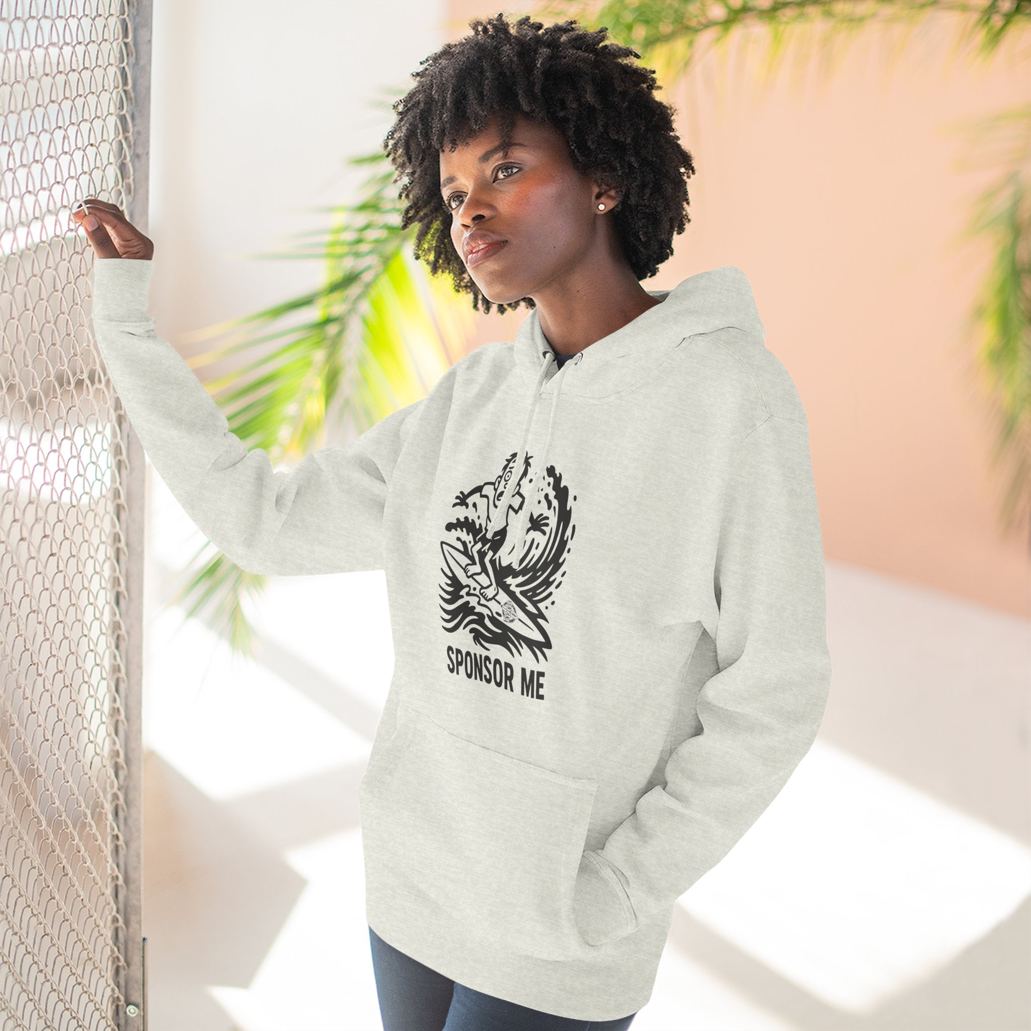 Sponsor Me Unisex - Pull-Over Cotton Blend Fleece Hoodie