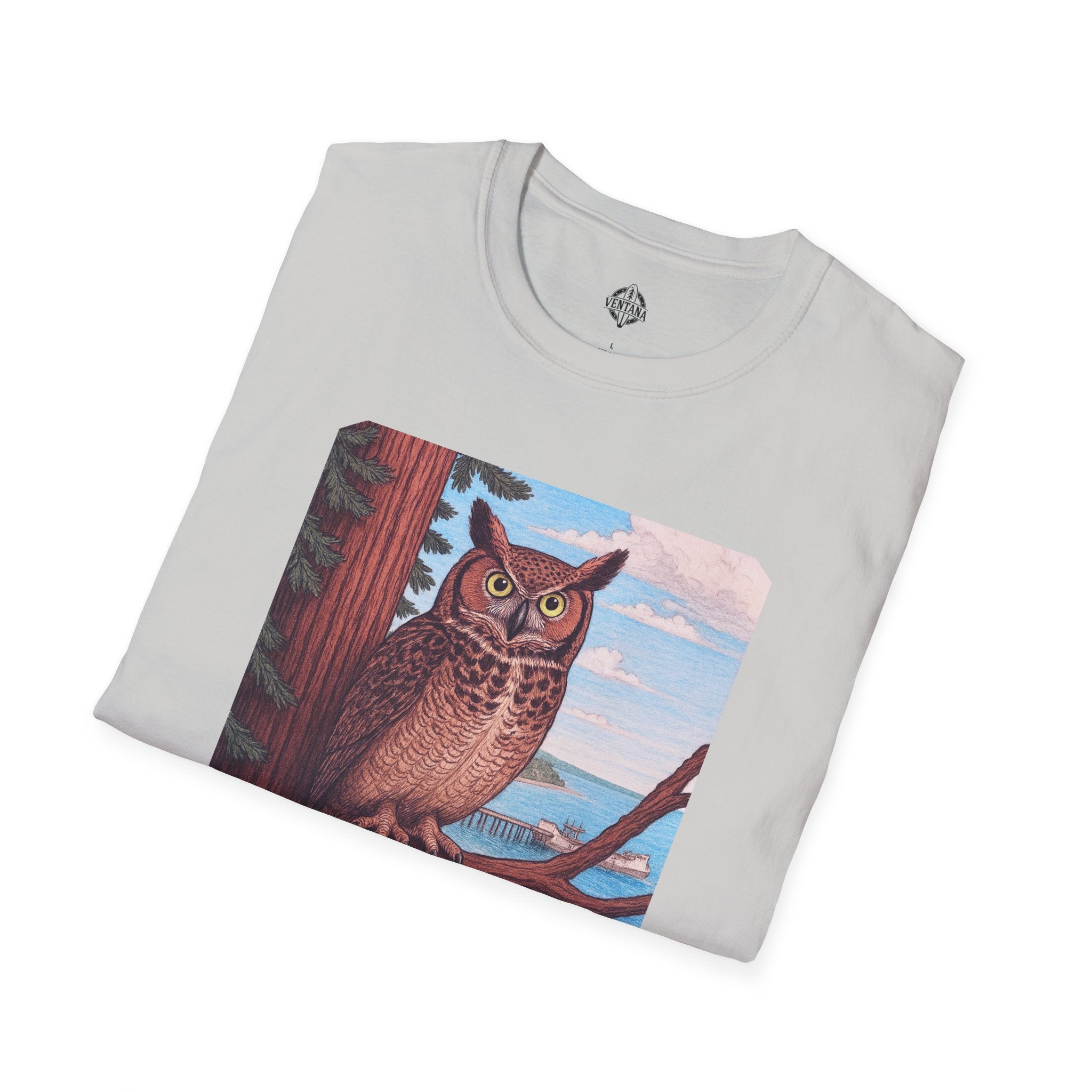 Aptos California Aptosia Owl Unisex - U.S. Cotton T-Shirt