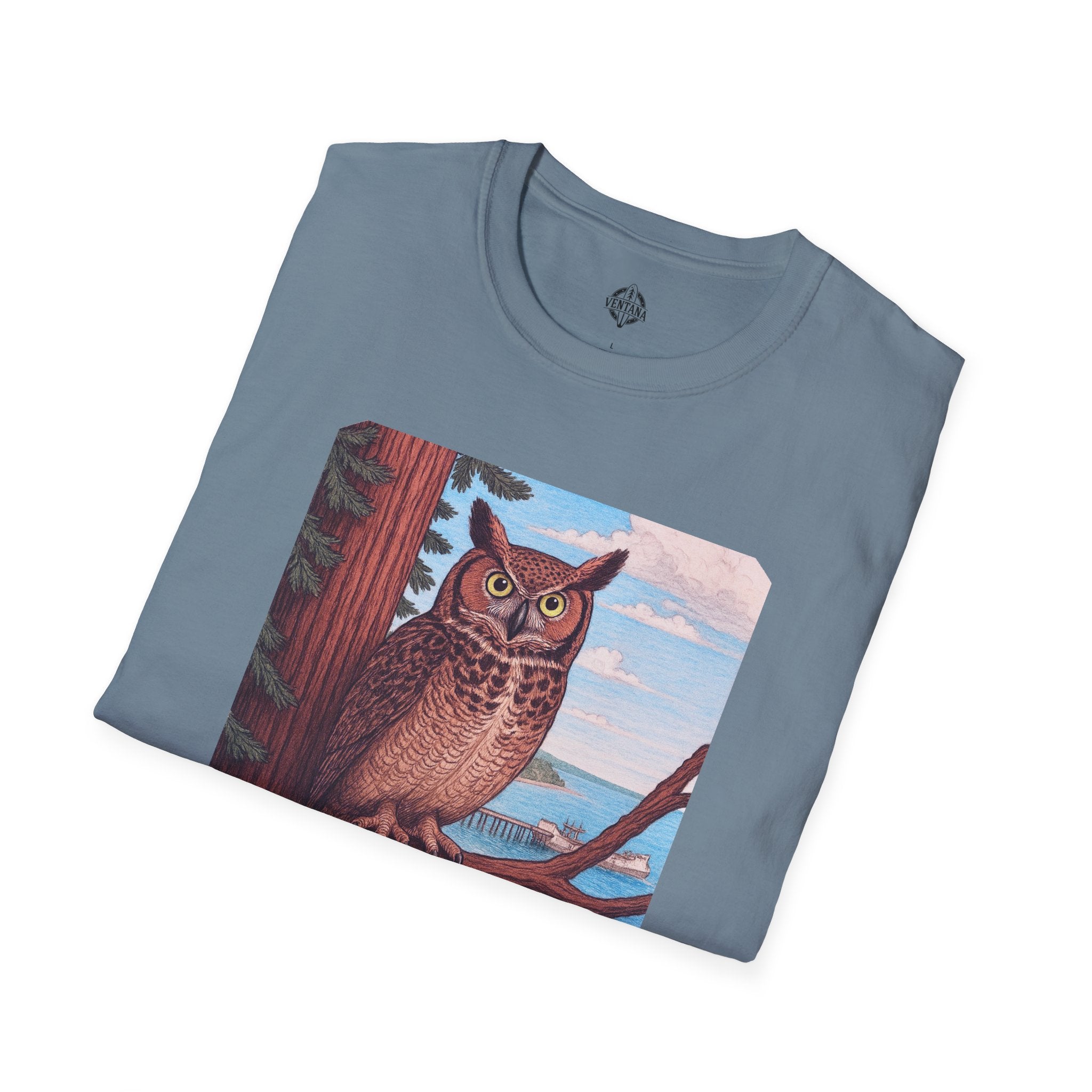 Aptos California Aptosia Owl Unisex - U.S. Cotton T-Shirt