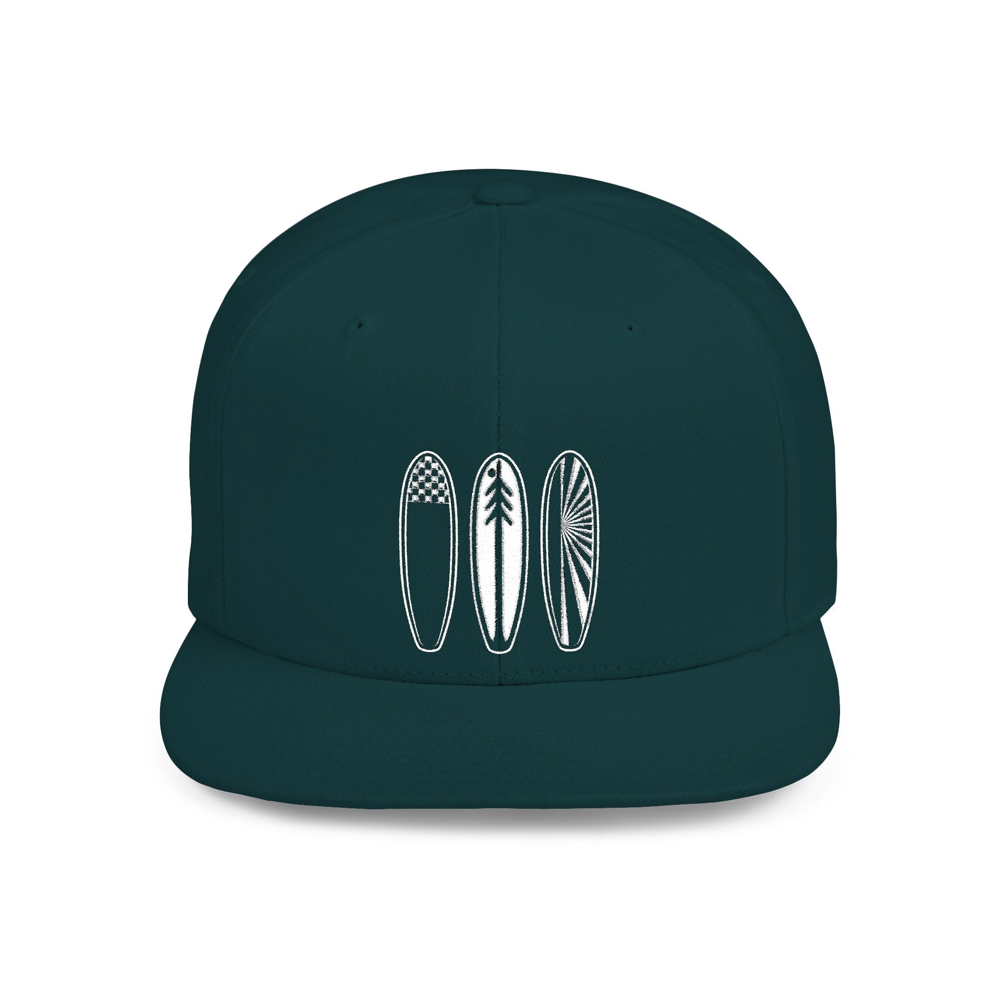 Ventana Three Board Embroidered Flat Bill Snapback Hat