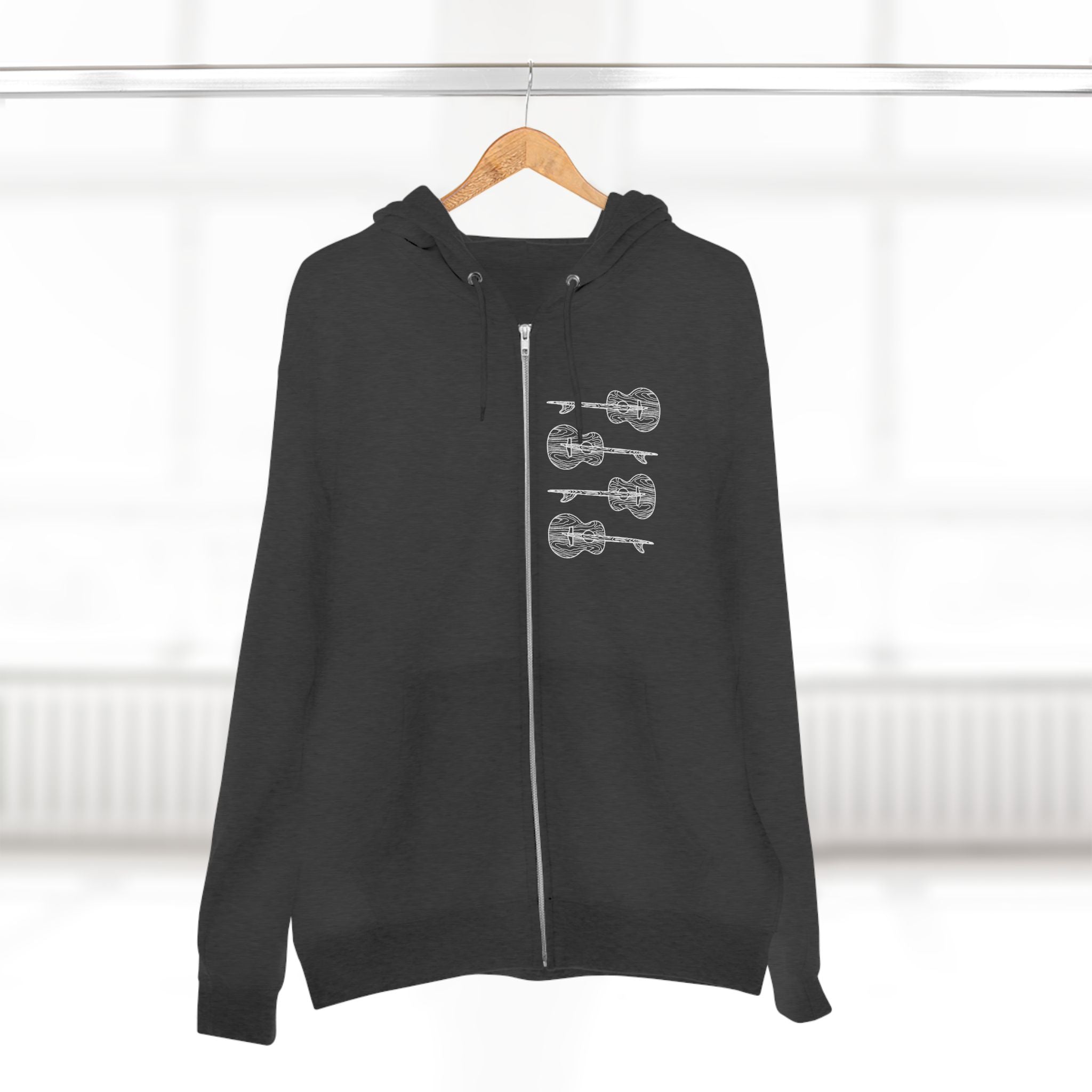 Ventana Santa Cruz Guitar Collab Unisex - Zip Cotton Blend Fleece Hoodie