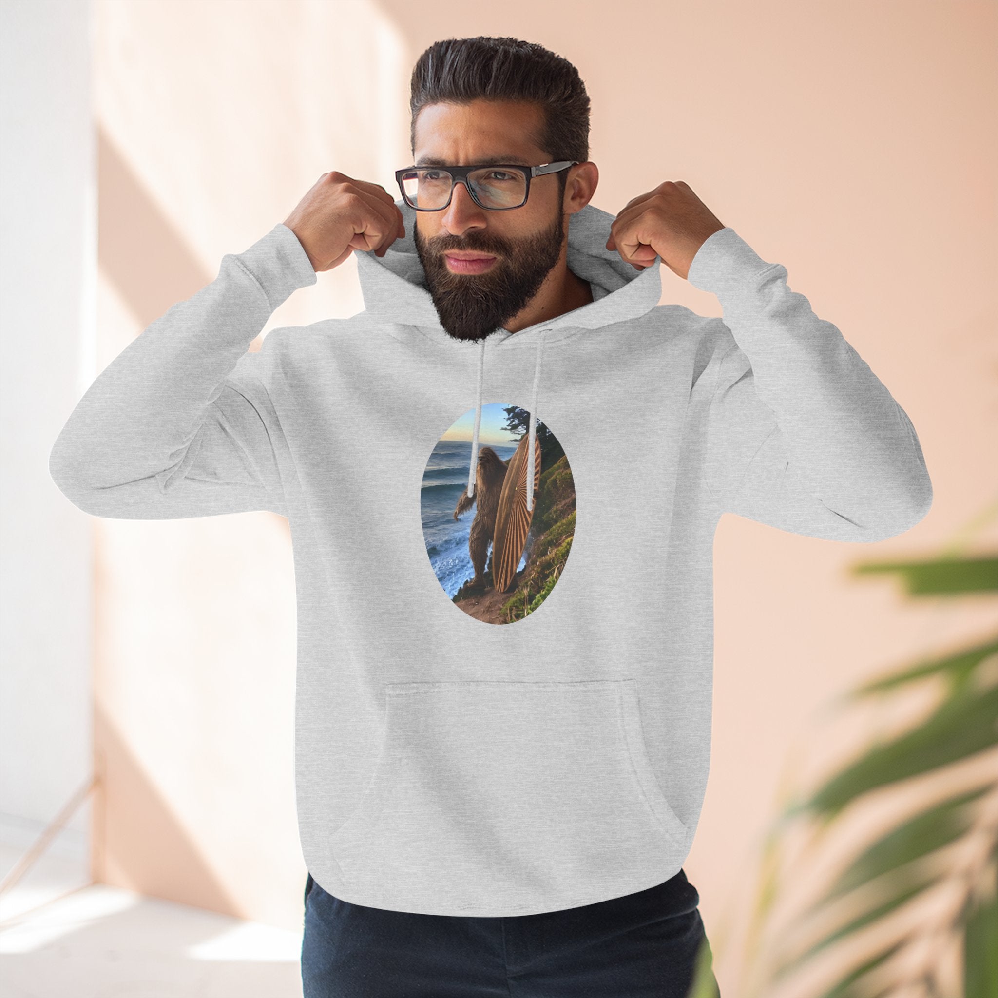 Ventana Real Surfsquatch Unisex - Pull-Over Cotton Blend Fleece Hoodie