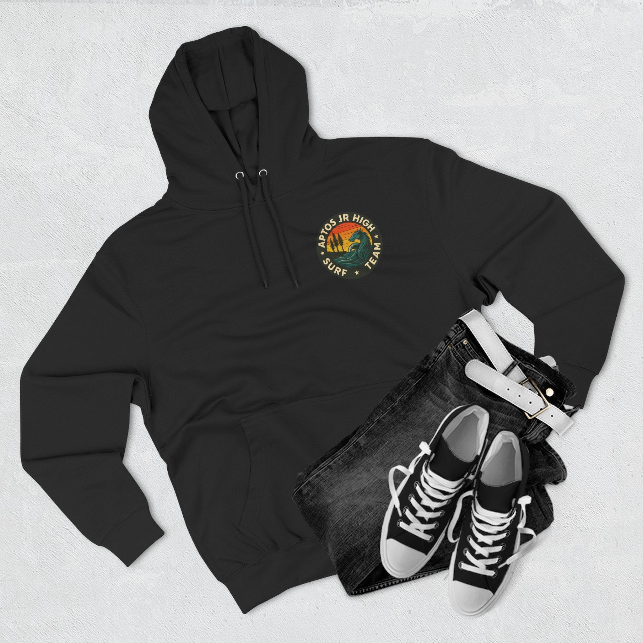 Aptos Junior High Surf Team Unisex - Pull-Over Cotton Blend Fleece Hoodie