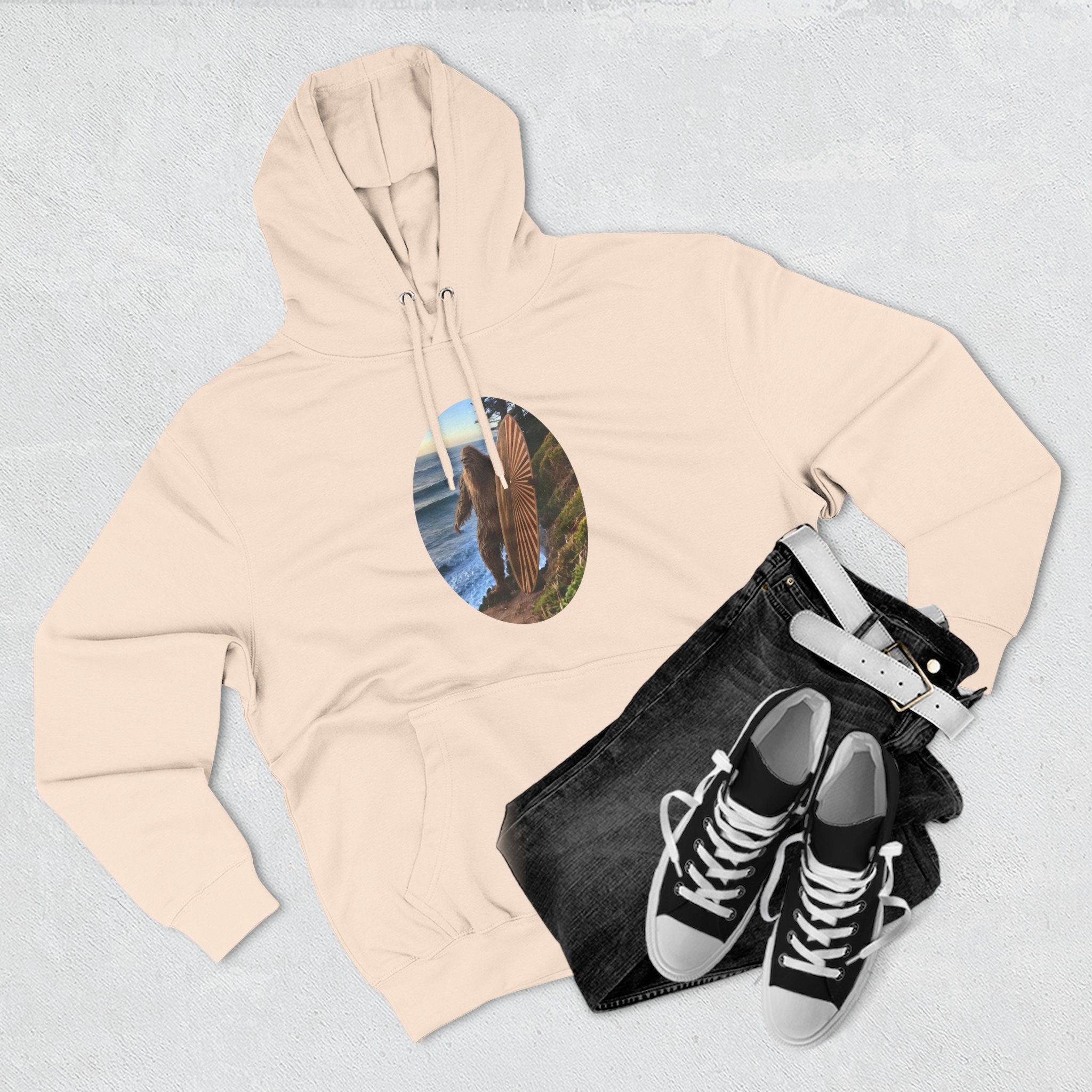 Ventana Real Surfsquatch Unisex - Pull-Over Cotton Blend Fleece Hoodie