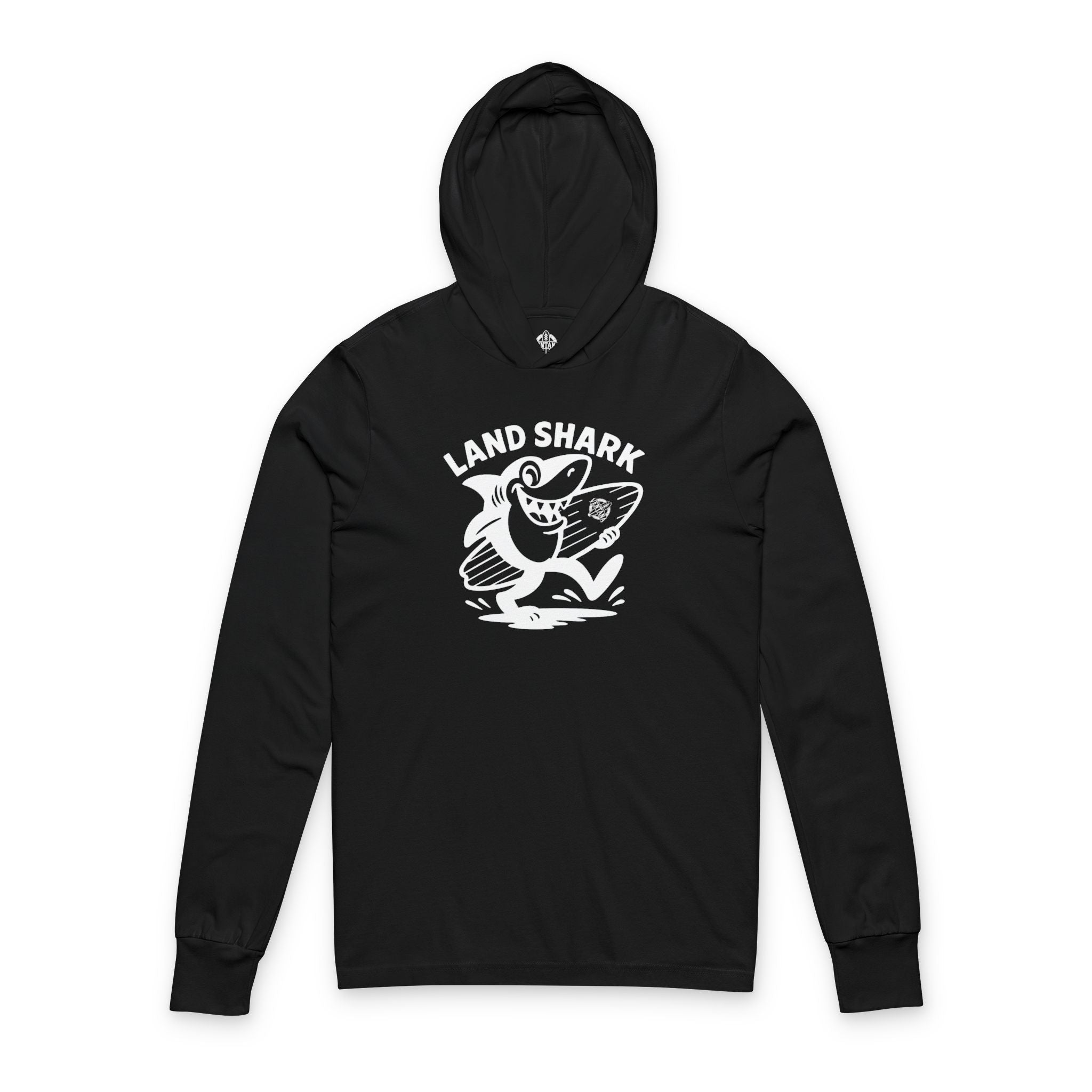 Land Shark Unisex - Cotton Hooded Long Sleeve Hooded T-Shirt