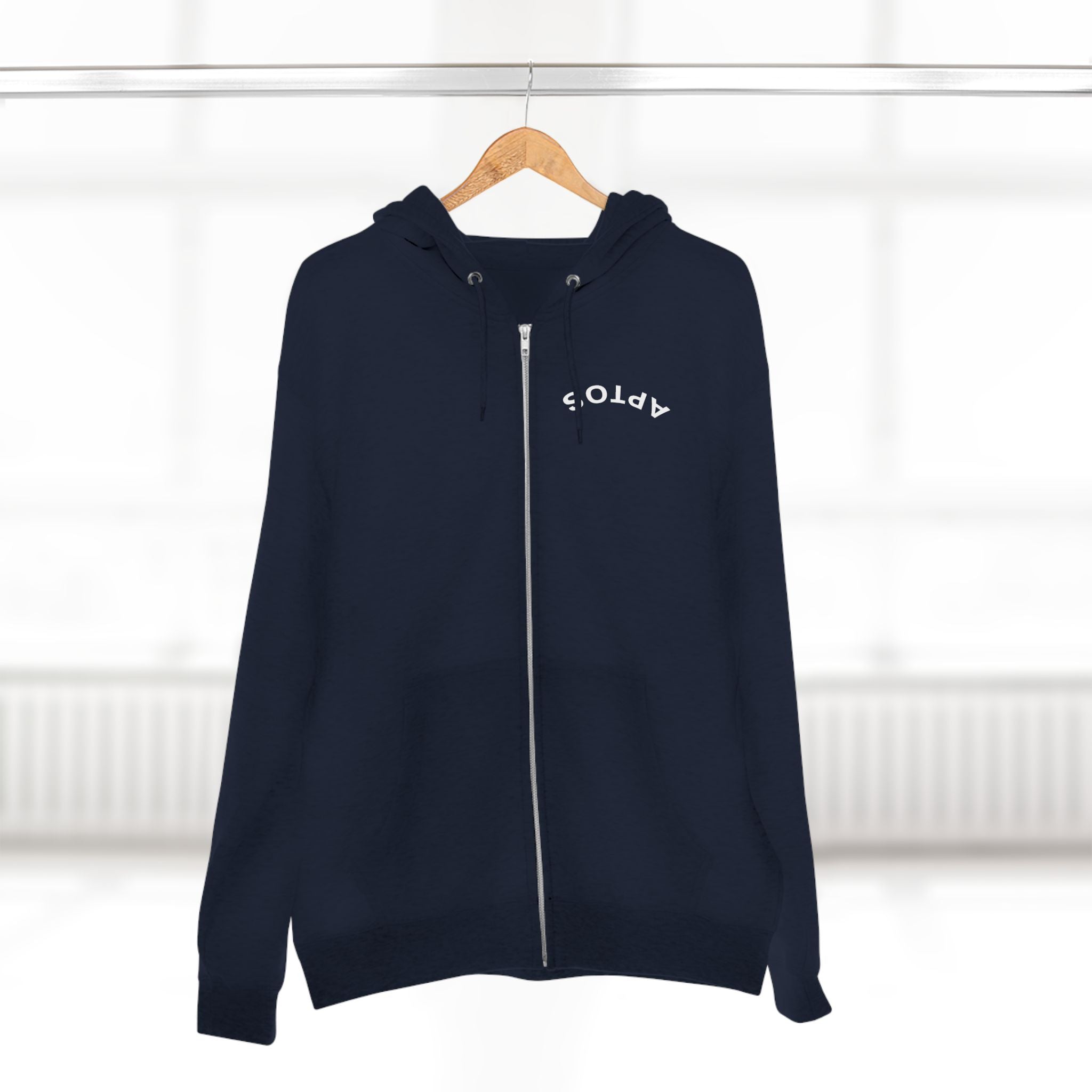 Aptos California Upside Down Unisex - Zip Cotton Blend Fleece Hoodie