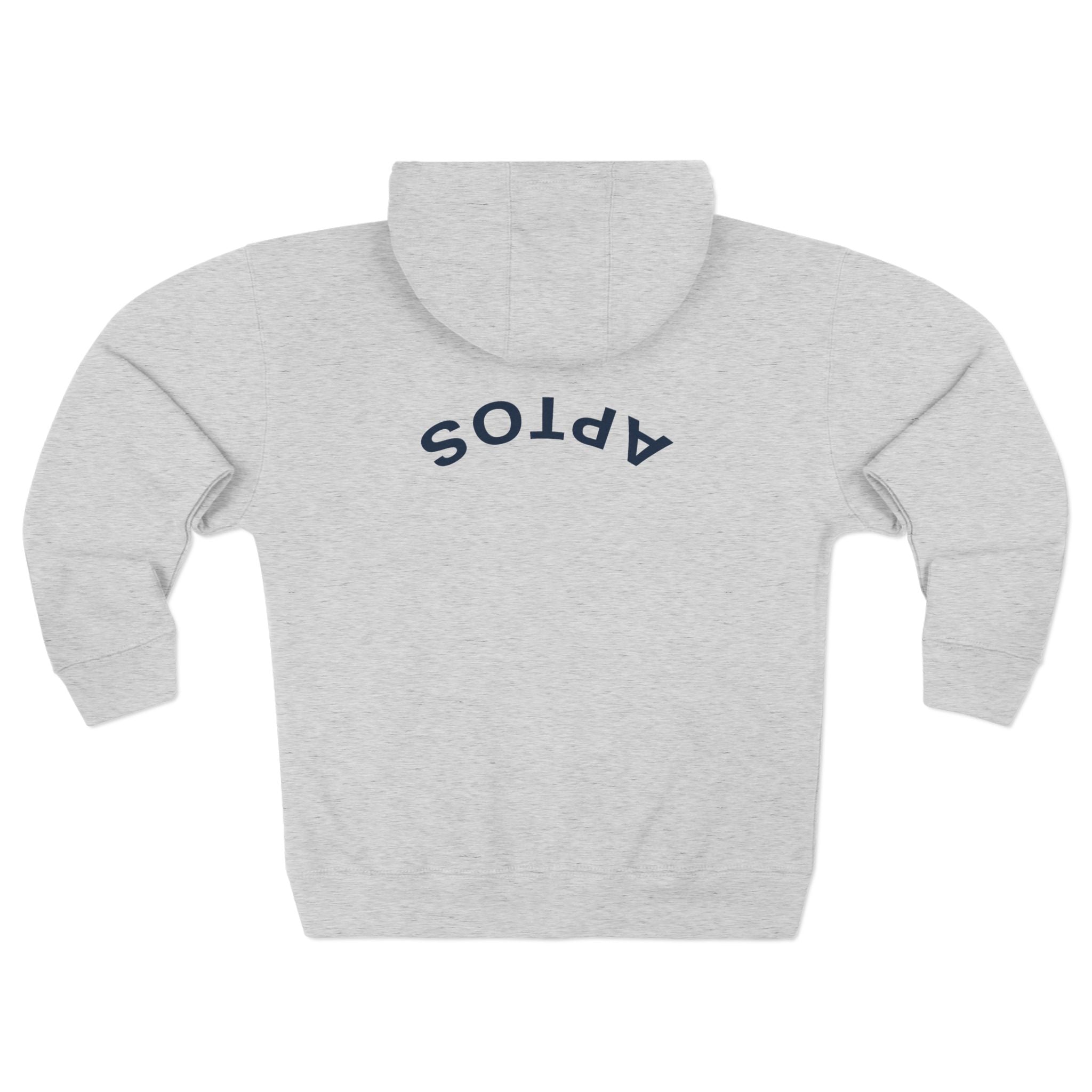 Aptos California Upside Down Unisex - Zip Cotton Blend Fleece Hoodie