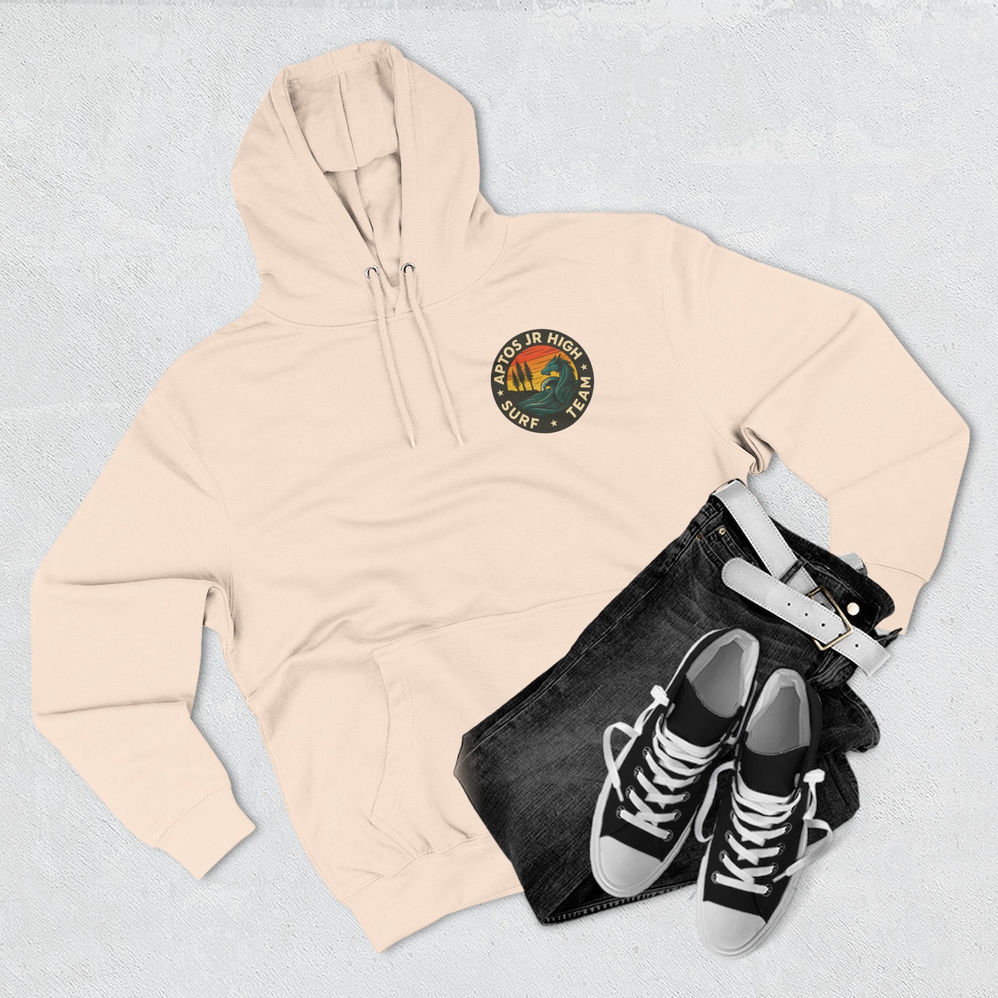 Aptos Junior High Surf Team Unisex - Pull-Over Cotton Blend Fleece Hoodie