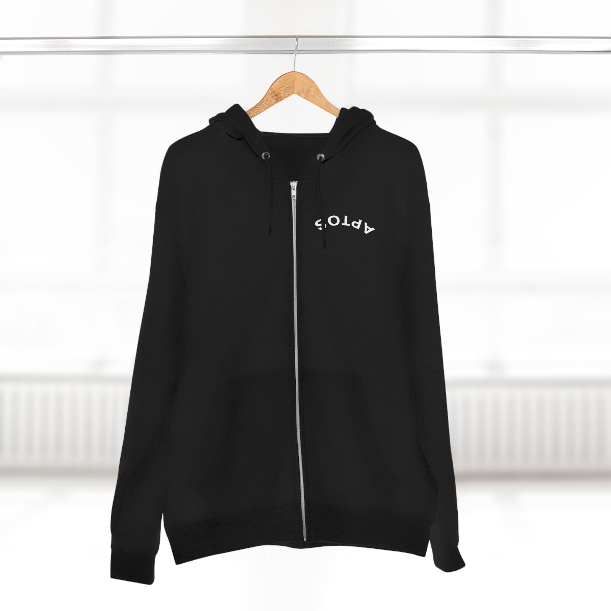 Aptos California Upside Down Unisex - Zip Cotton Blend Fleece Hoodie