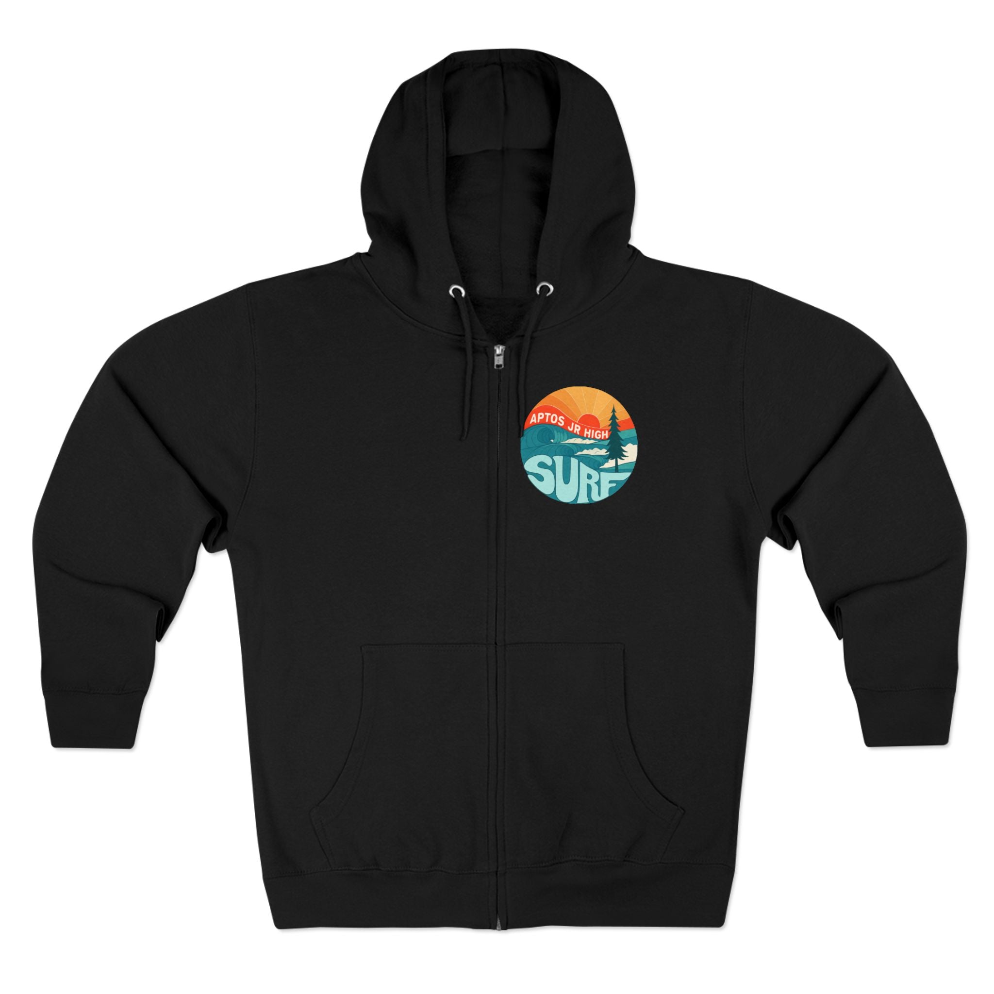 Aptos Junior High Surf Team Sunset Unisex - Zip Cotton Blend Fleece Hoodie