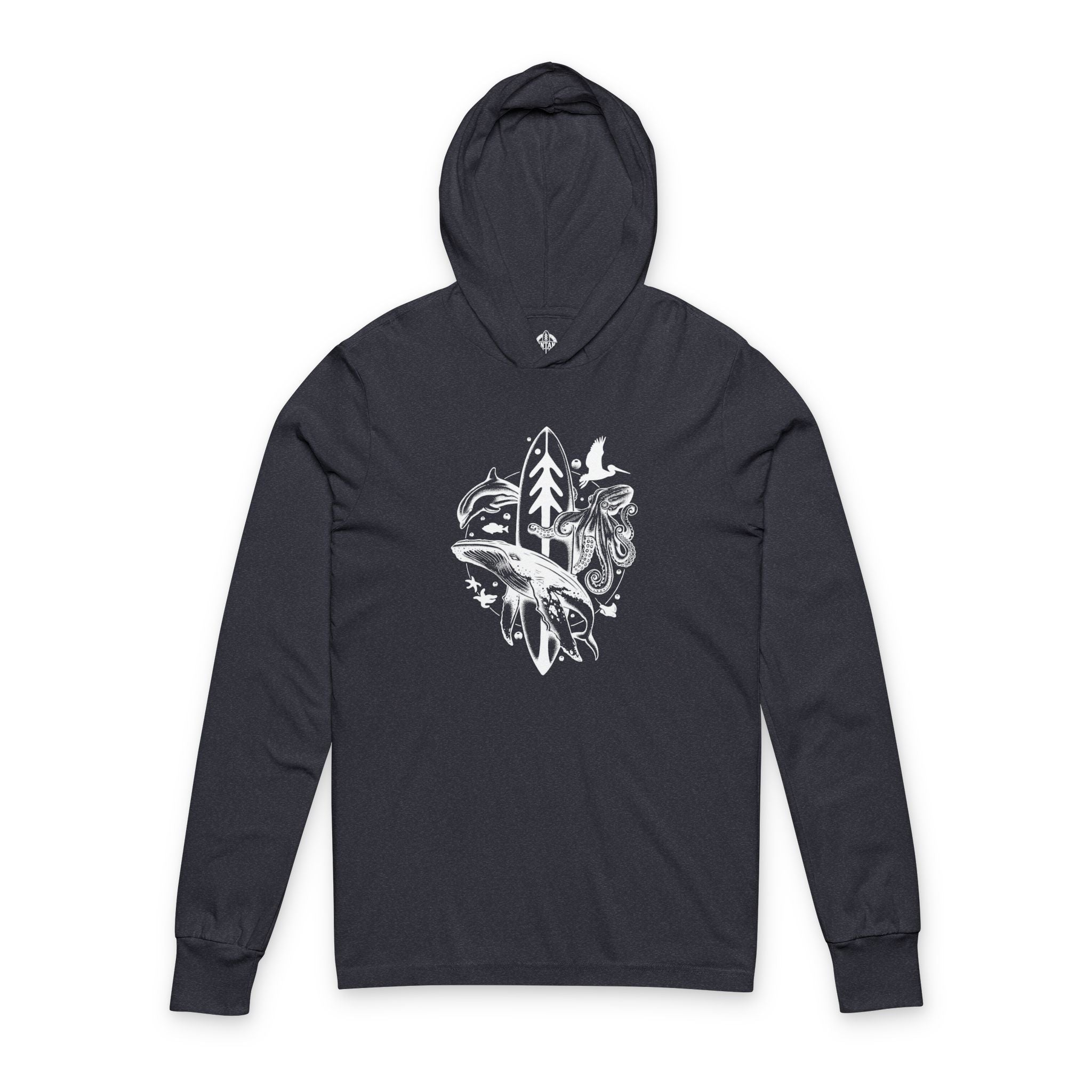 Ventana Monterey Bay by Thiago Bianchini Unisex - Cotton Long Sleeve Hooded T-Shirt