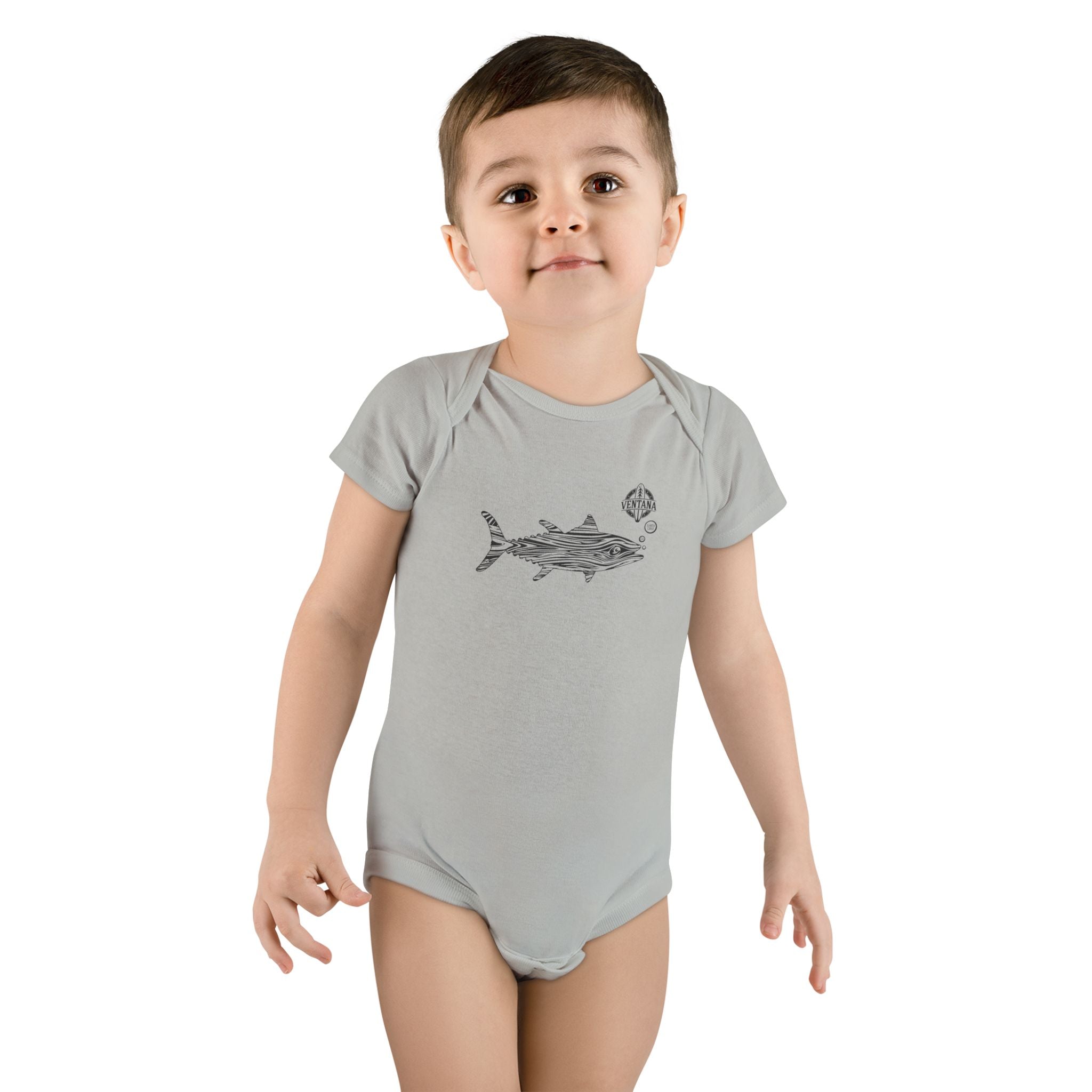 Ventana Wooden Tuna - Baby Short Sleeve 100% Cotton Onesie