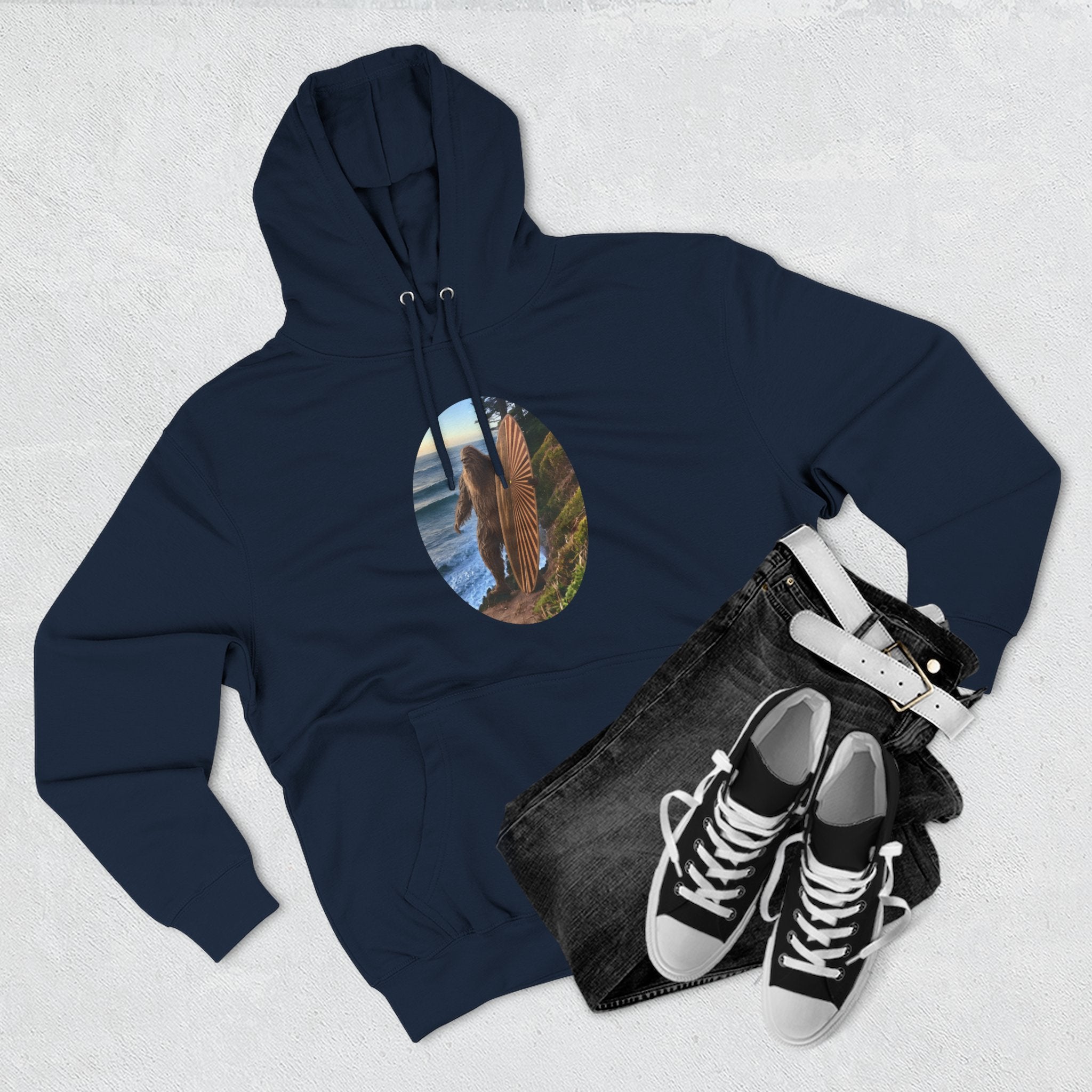 Ventana Real Surfsquatch Unisex - Pull-Over Cotton Blend Fleece Hoodie