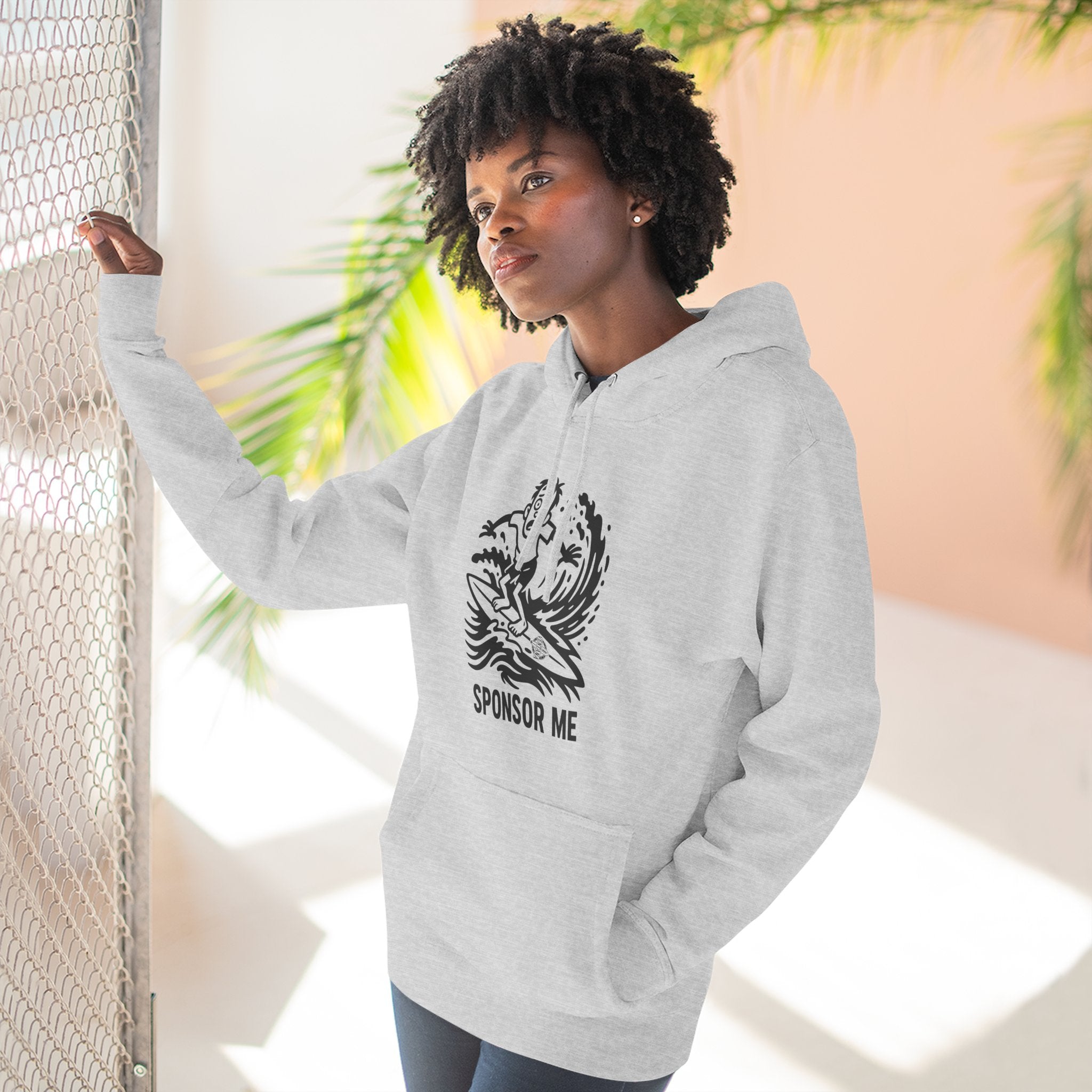 Sponsor Me Unisex - Pull-Over Cotton Blend Fleece Hoodie