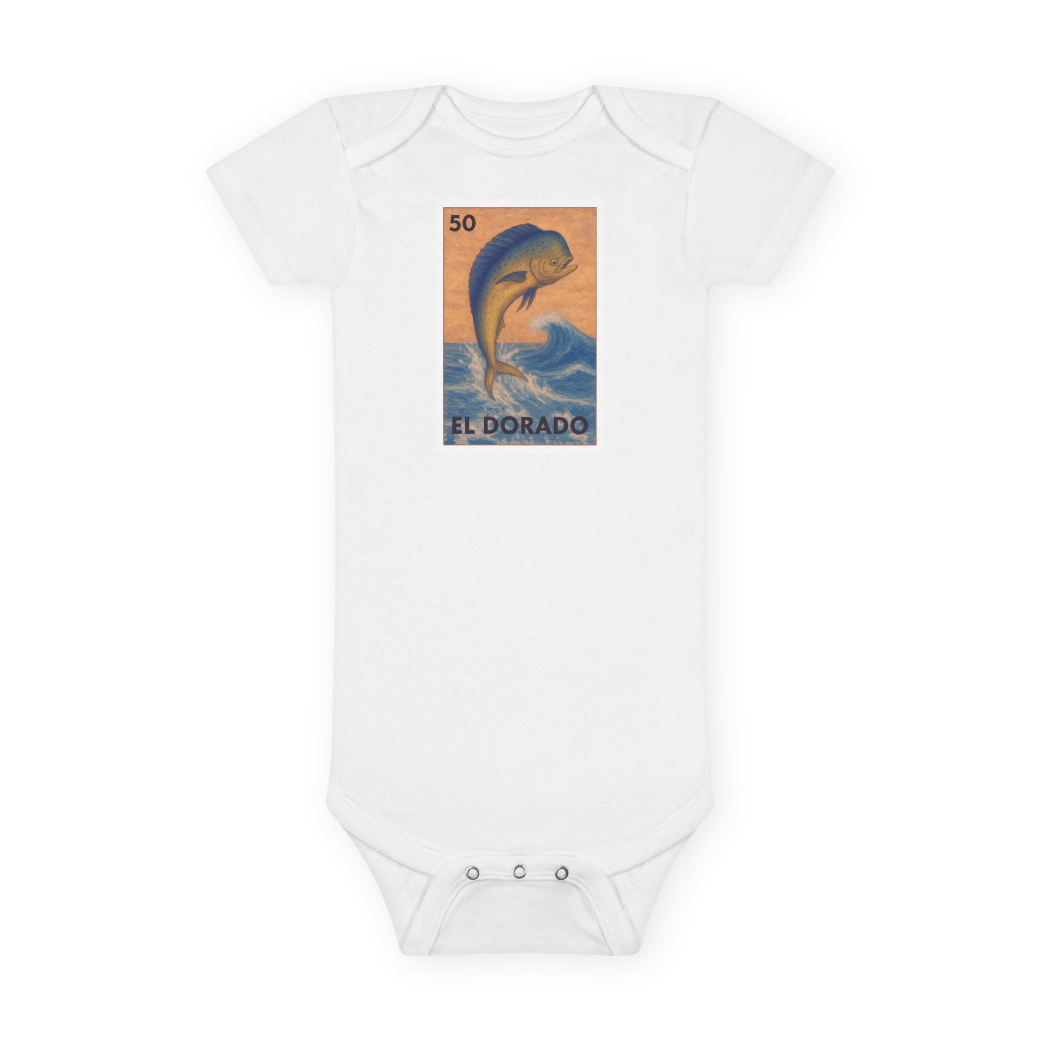 Dorado Lotería - Baby Short Sleeve 100% Cotton Onesie (El Dorado)