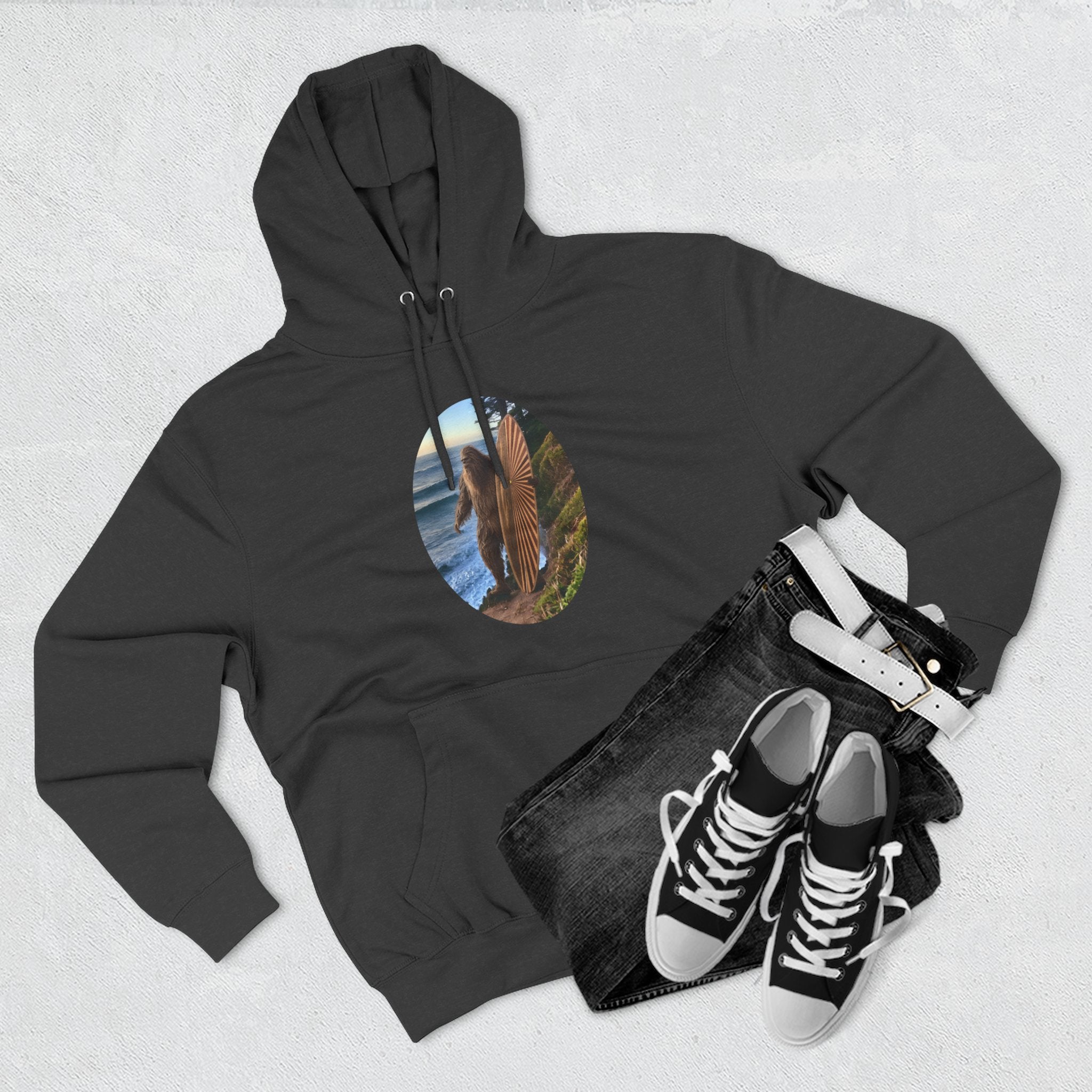 Ventana Real Surfsquatch Unisex - Pull-Over Cotton Blend Fleece Hoodie